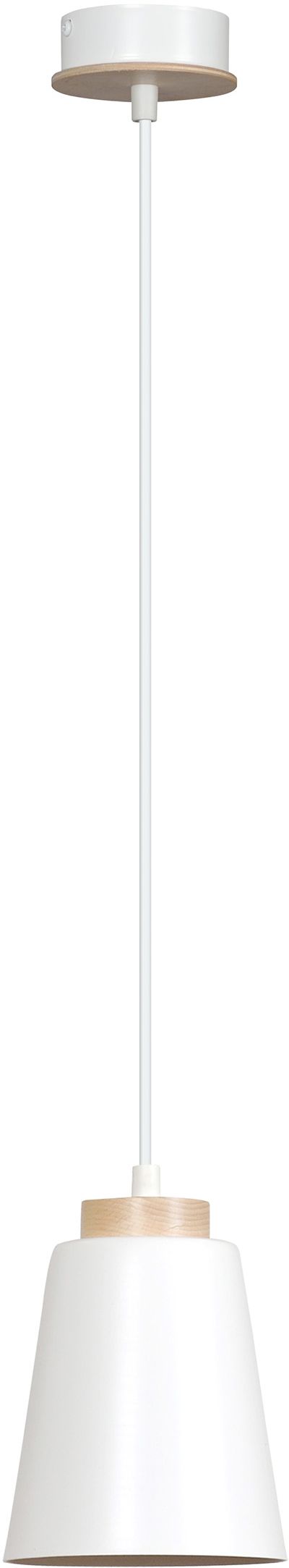 Emibig Bolero lampada sospesa 1x15 W bianco-legno 443/1