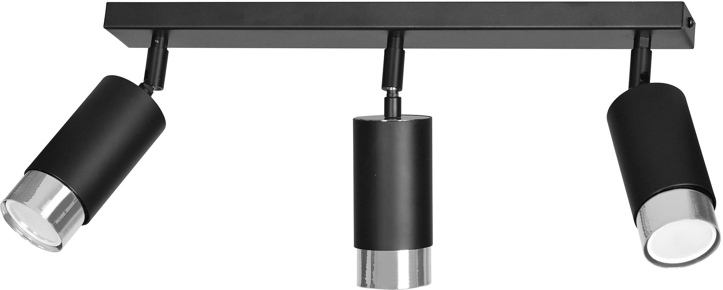 Emibig Hiro lampada da soffitto 3x8 W nero-cromo 964/3