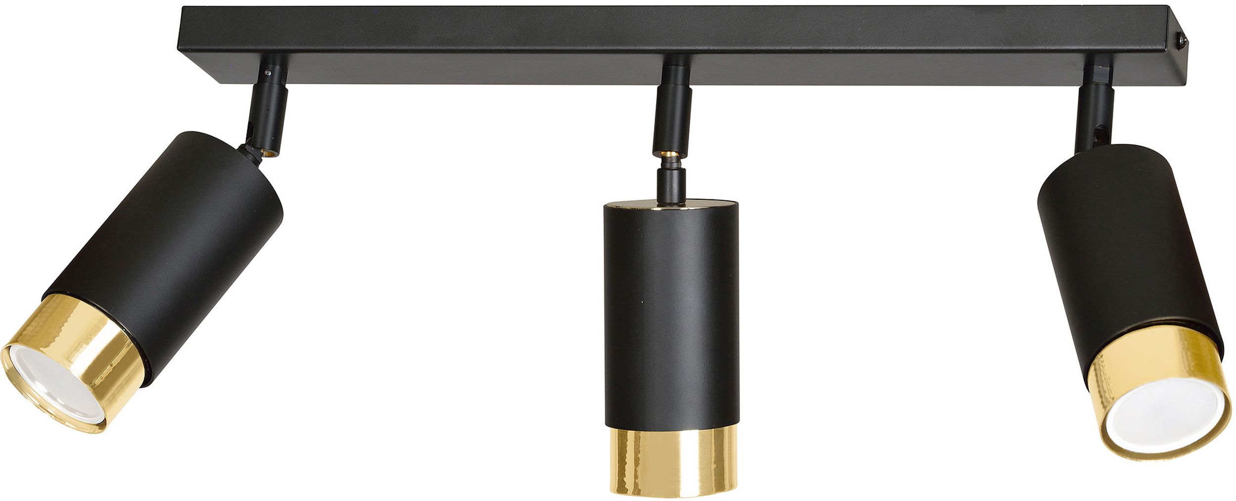 Emibig Hiro lampada da soffitto 3x8 W nero-oro 965/3