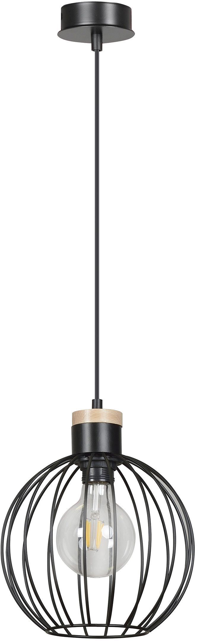 Emibig Barbado lampada sospesa 1x15 W nero 754/1