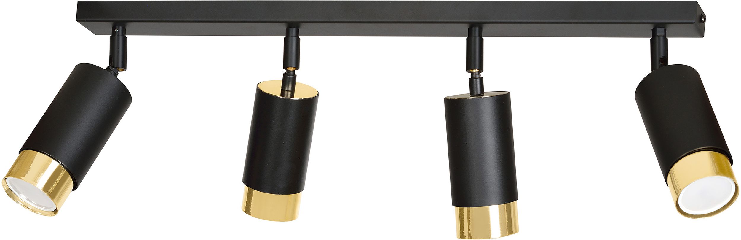 Emibig Hiro lampada da soffitto 4x8 W nero-oro 965/4