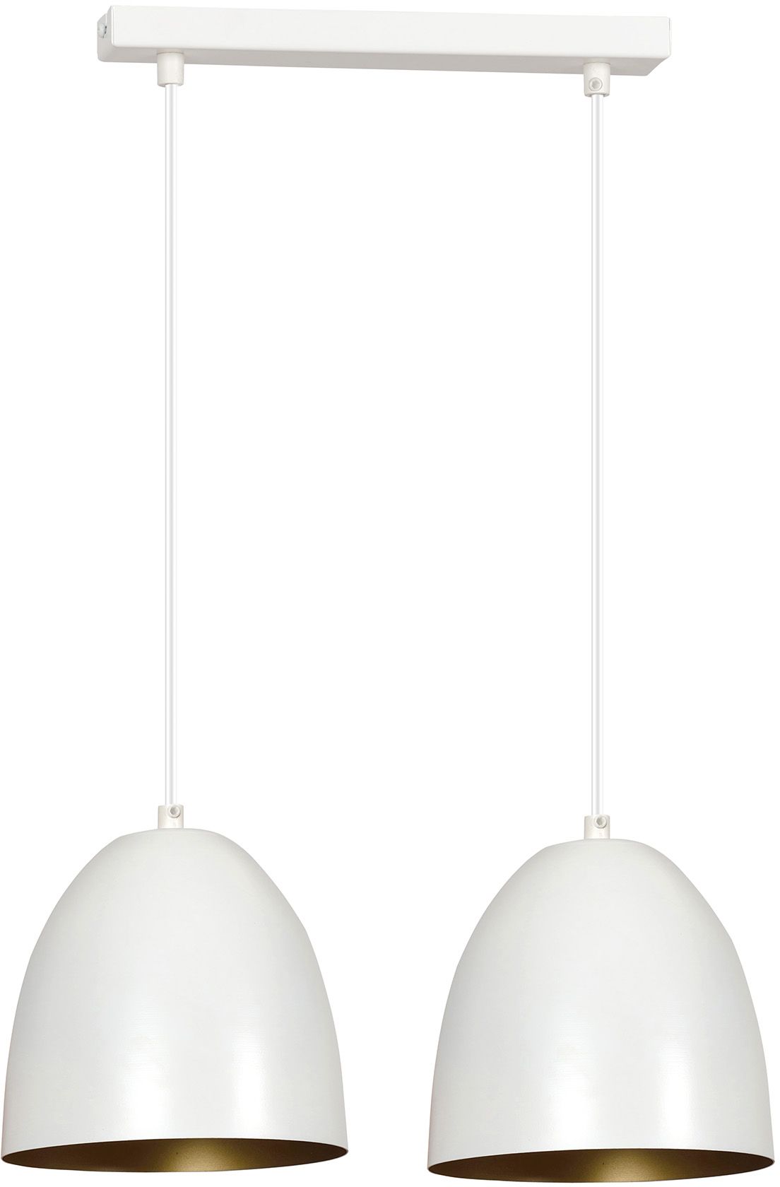 Emibig Lenox lampada sospesa 2x15 W bianco-brillante 411/2