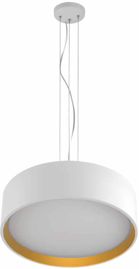 Light Prestige Hudson lampada sospesa 1x36 W bianco-oro LP-043/1PWH/GD