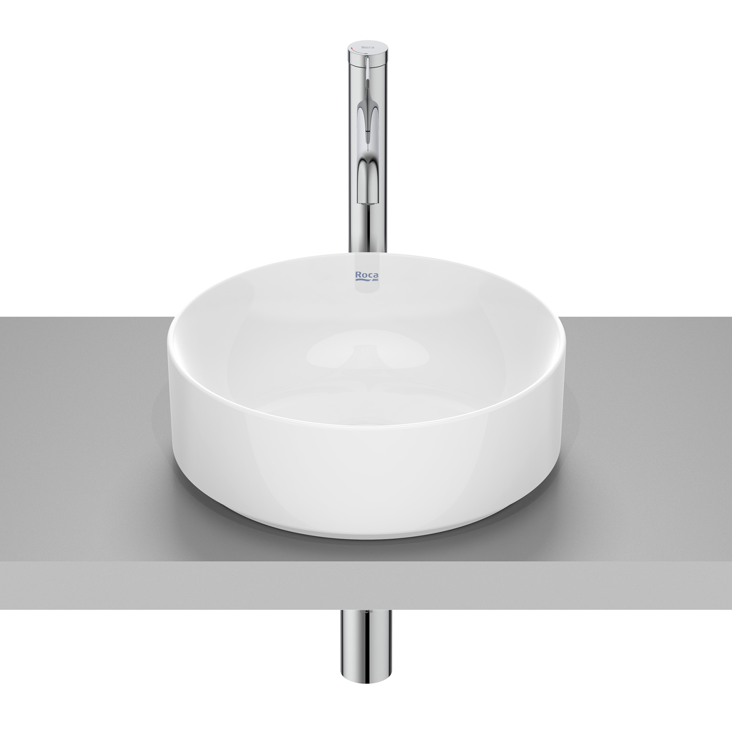 Roca Ona lavabo 37x37 cm rotonda da appoggio bianco A32768JS00