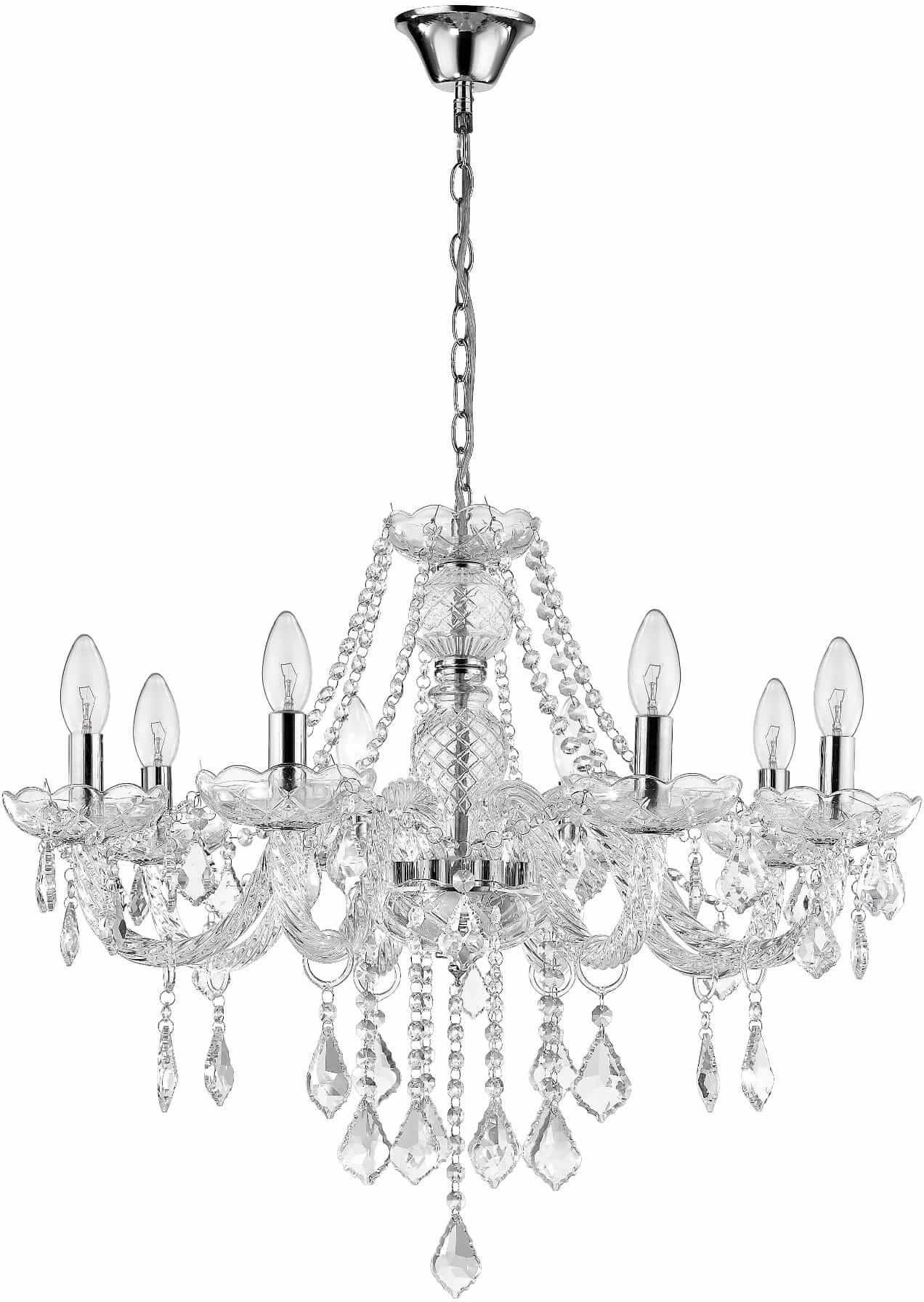 Light Prestige Cristallo lampada sospesa x60 W trasparente LP-2940/8P