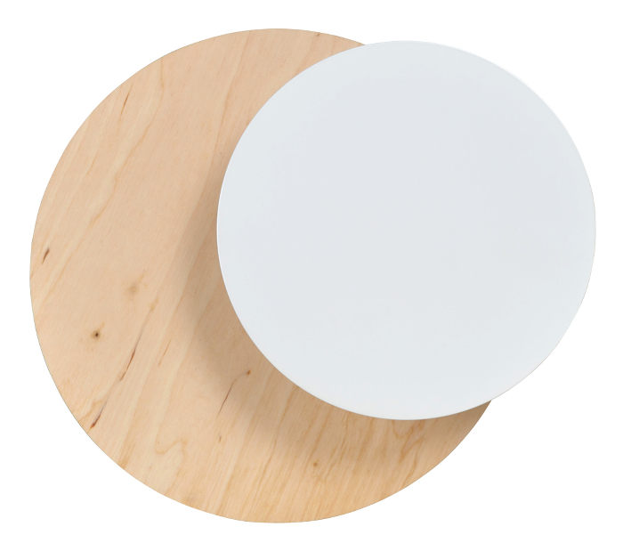 Emibig Circle lampada da parete 1x8 W bianco-legno 971/1