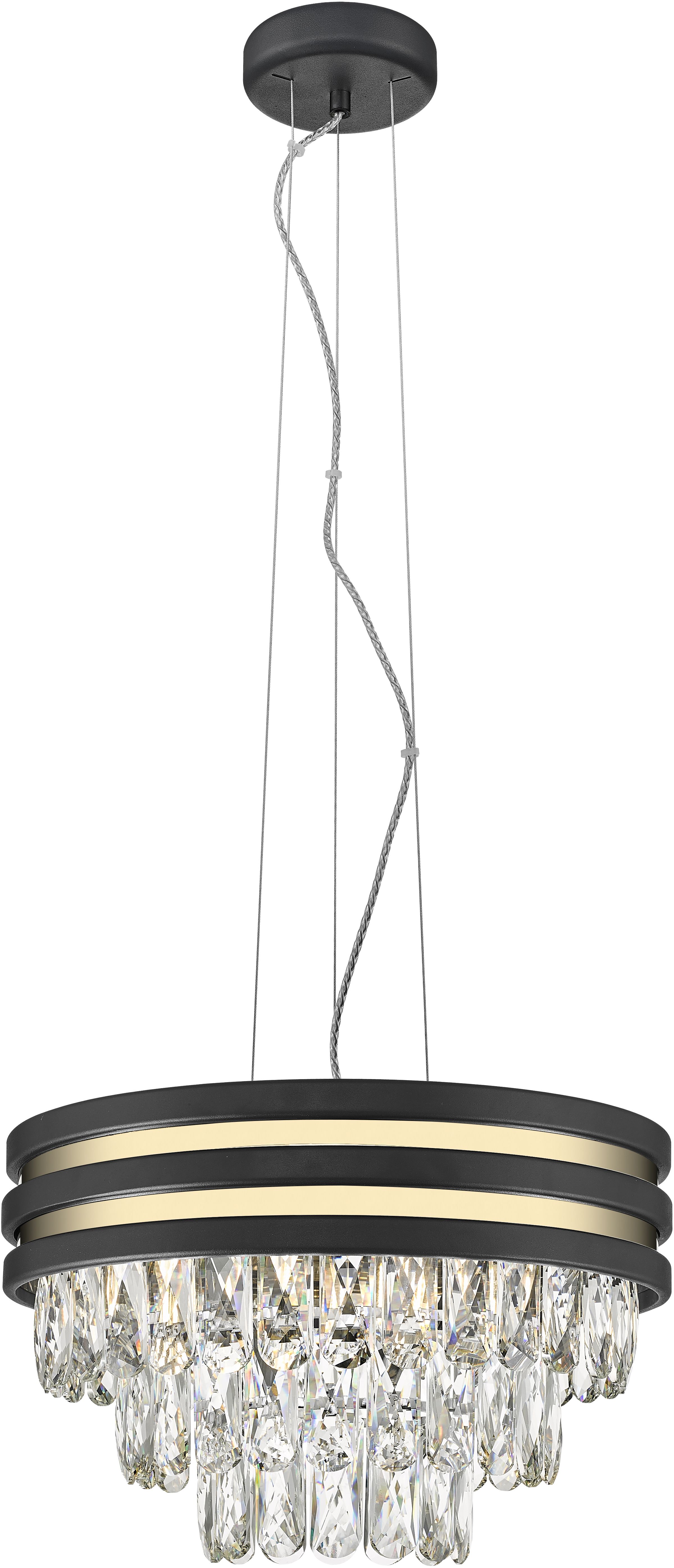 Zuma Line Naica lampada sospesa 4x40 W nero-trasparente-oro P0525-04A-P7D7