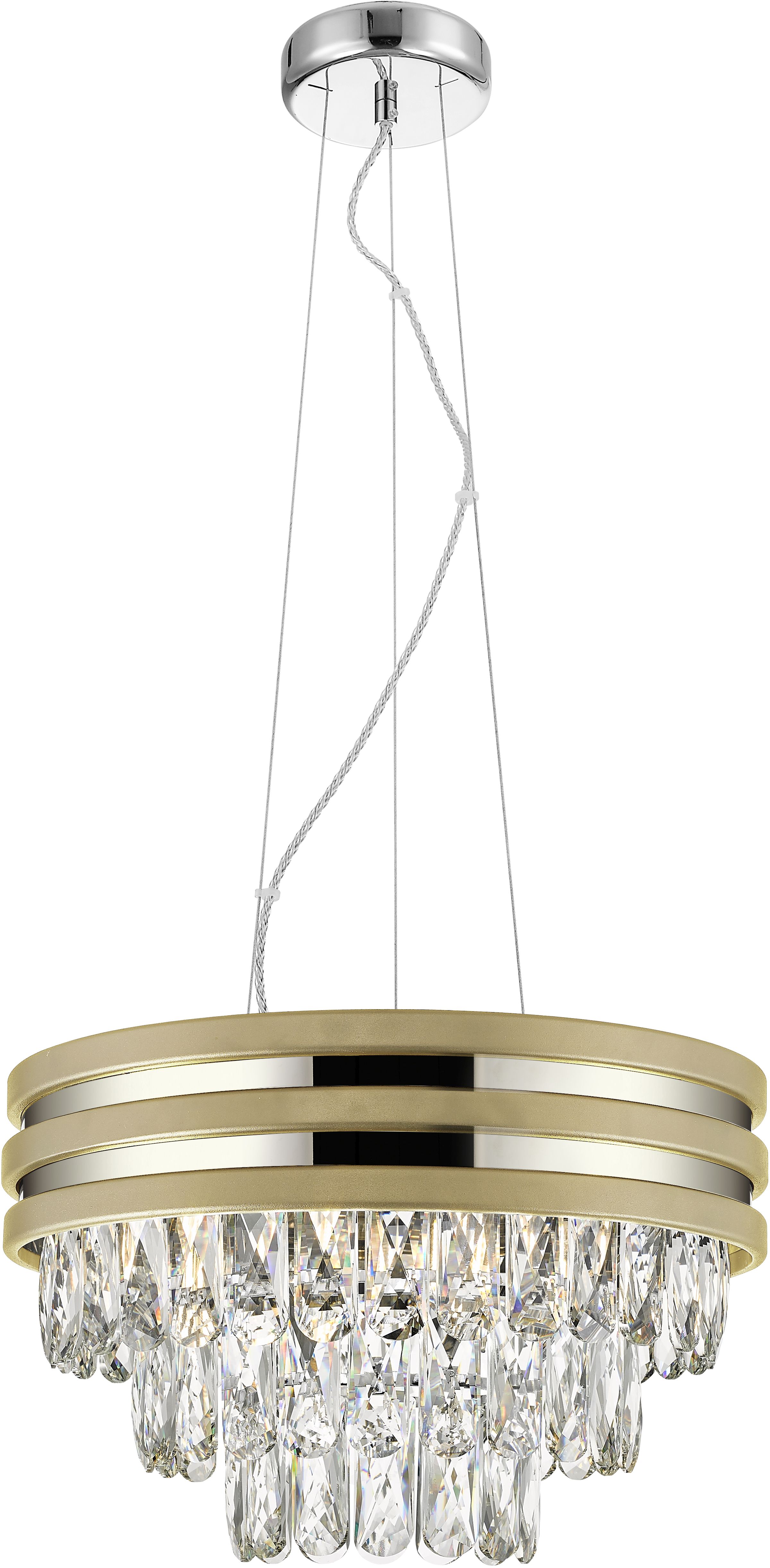 Zuma Line Naica lampada sospesa 4x40 W trasparente-oro P0525-04A-F4V6