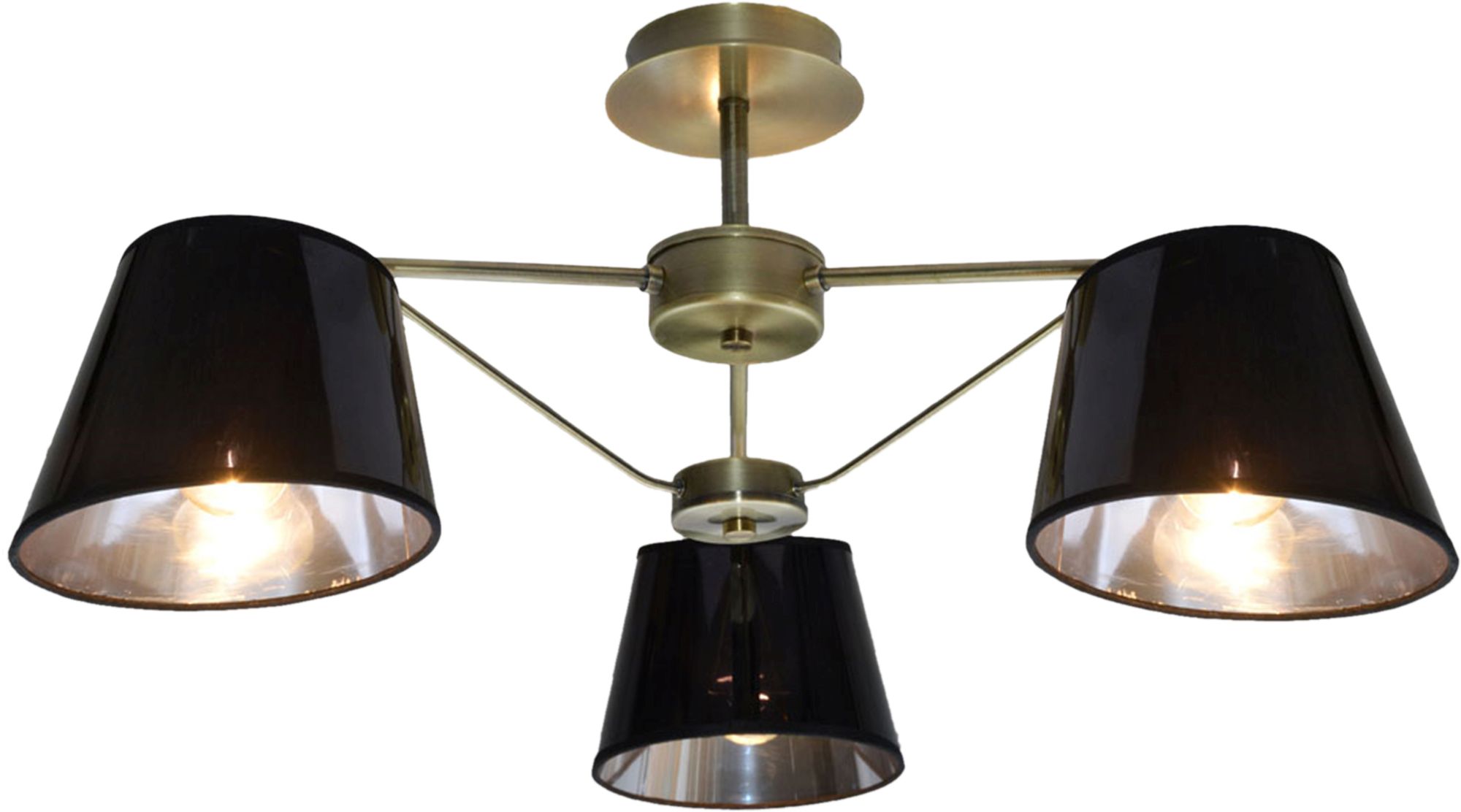 Candellux Cortez lampada da soffitto 3x40 W nero-verderame 33-54982
