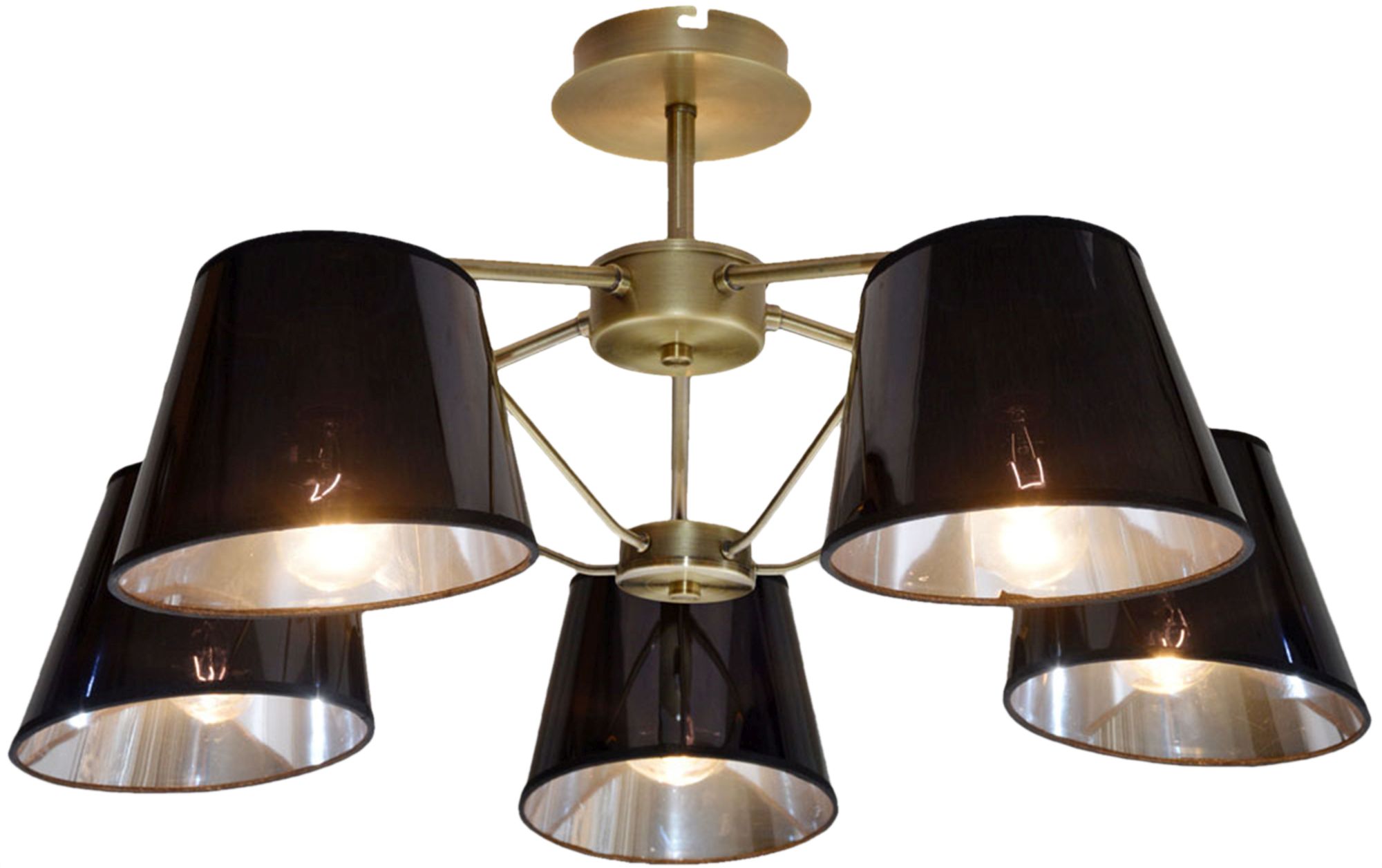 Candellux Cortez lampada da soffitto 5x40 W nero-verderame 35-54999