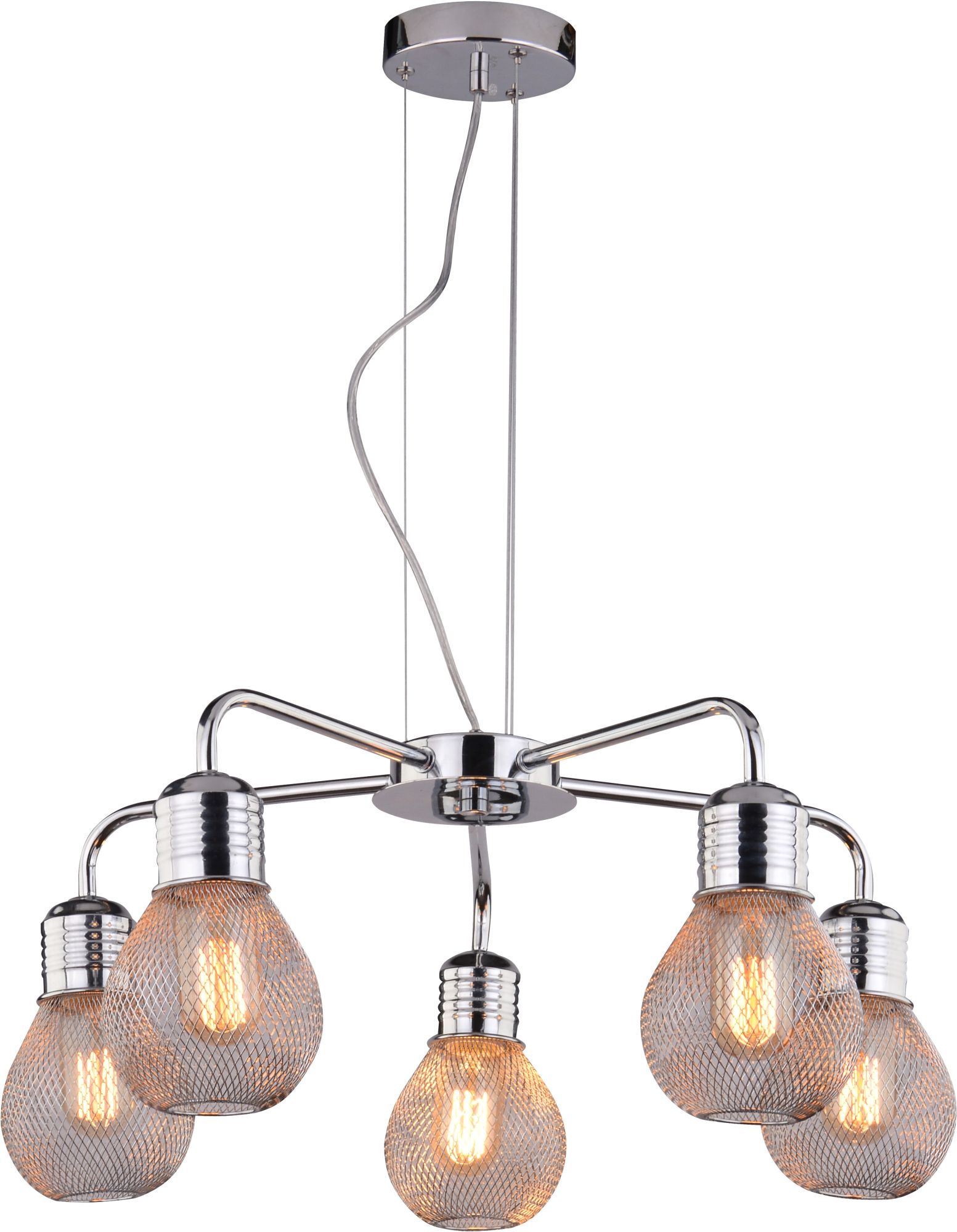Candellux Gliva lampada sospesa 5x60 W cromo 35-58669