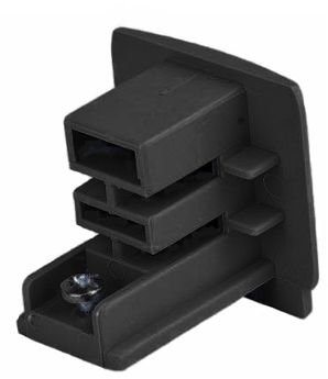 Light Prestige System 3F estremità del binario elettrificato x W nero LP-556/END4WBK