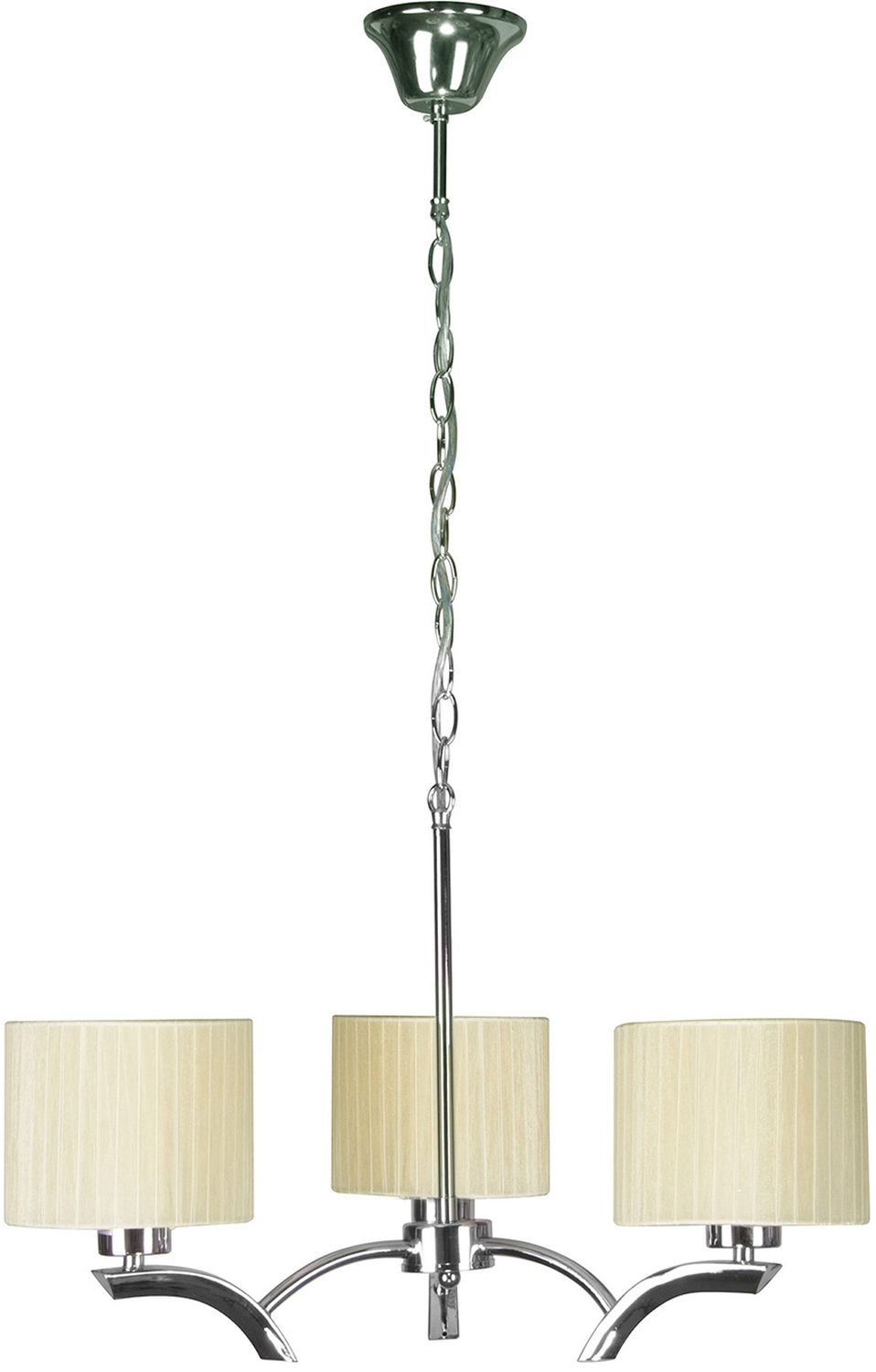 Candellux Draga lampada sospesa 3x60 W cromo-crema 33-04208