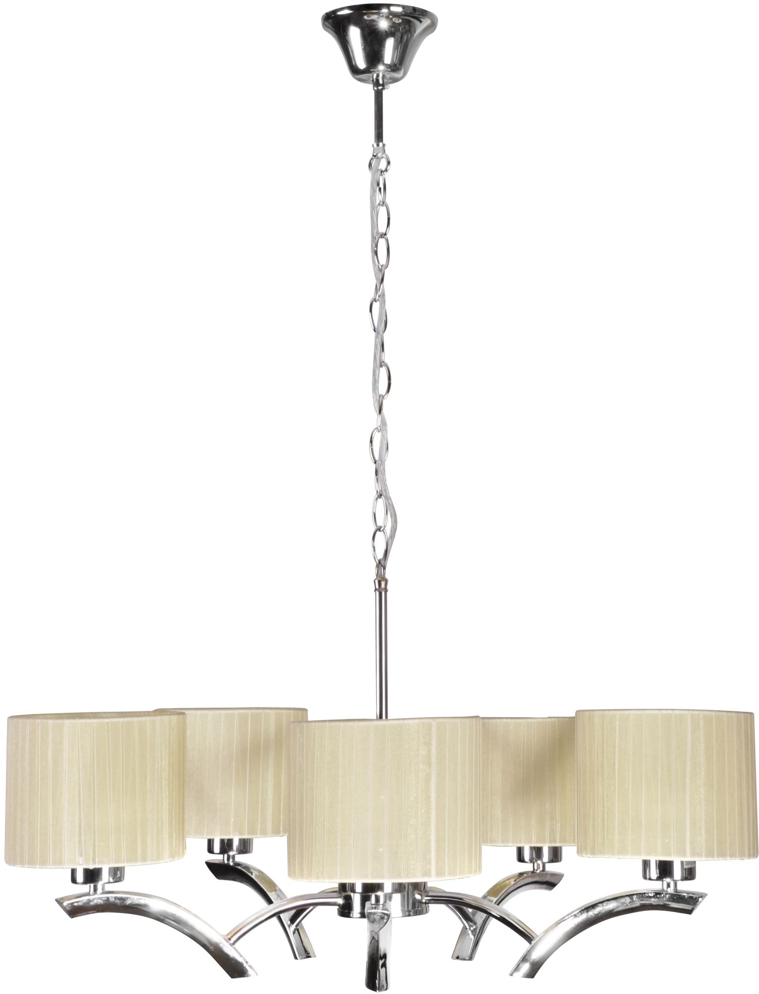 Candellux Draga lampada sospesa 5x60 W cromo-crema 35-04222