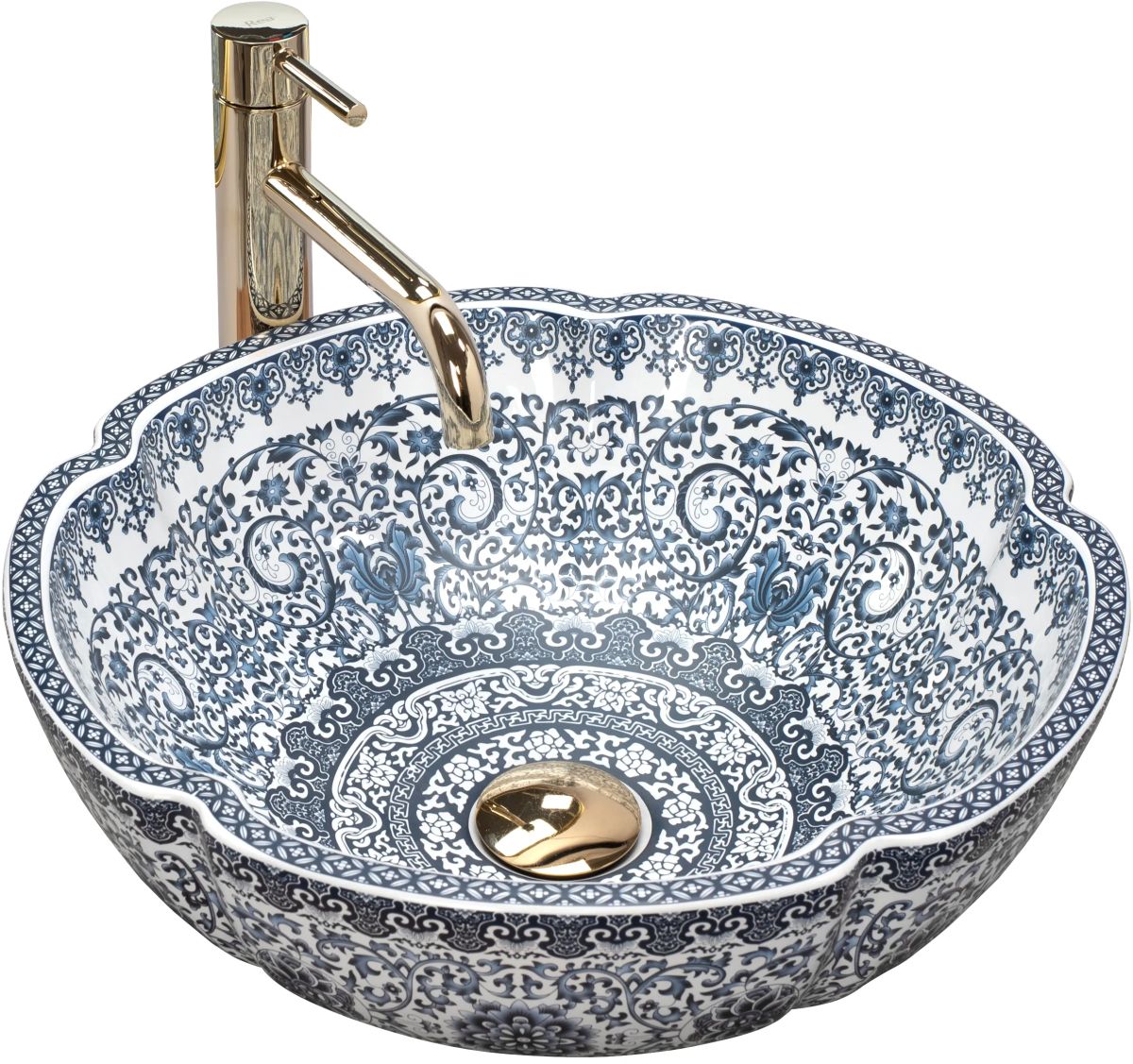 Rea Vivien lavabo 42.5x42.5 cm rotonda da appoggio REA-U5666