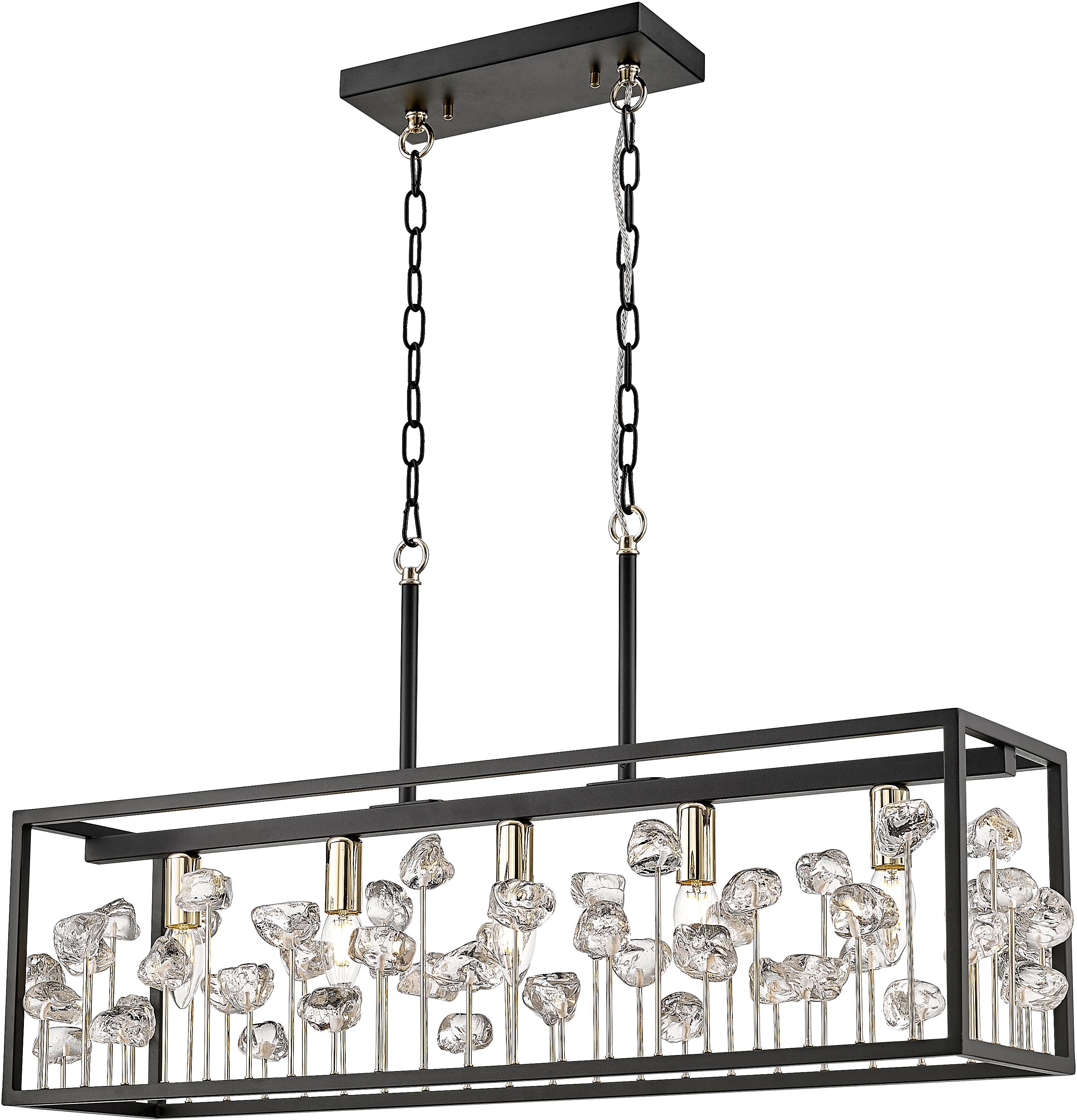 Zuma Line Caroline lampada sospesa 5x40 W nero-trasparente-oro P0541-05B-SDAC
