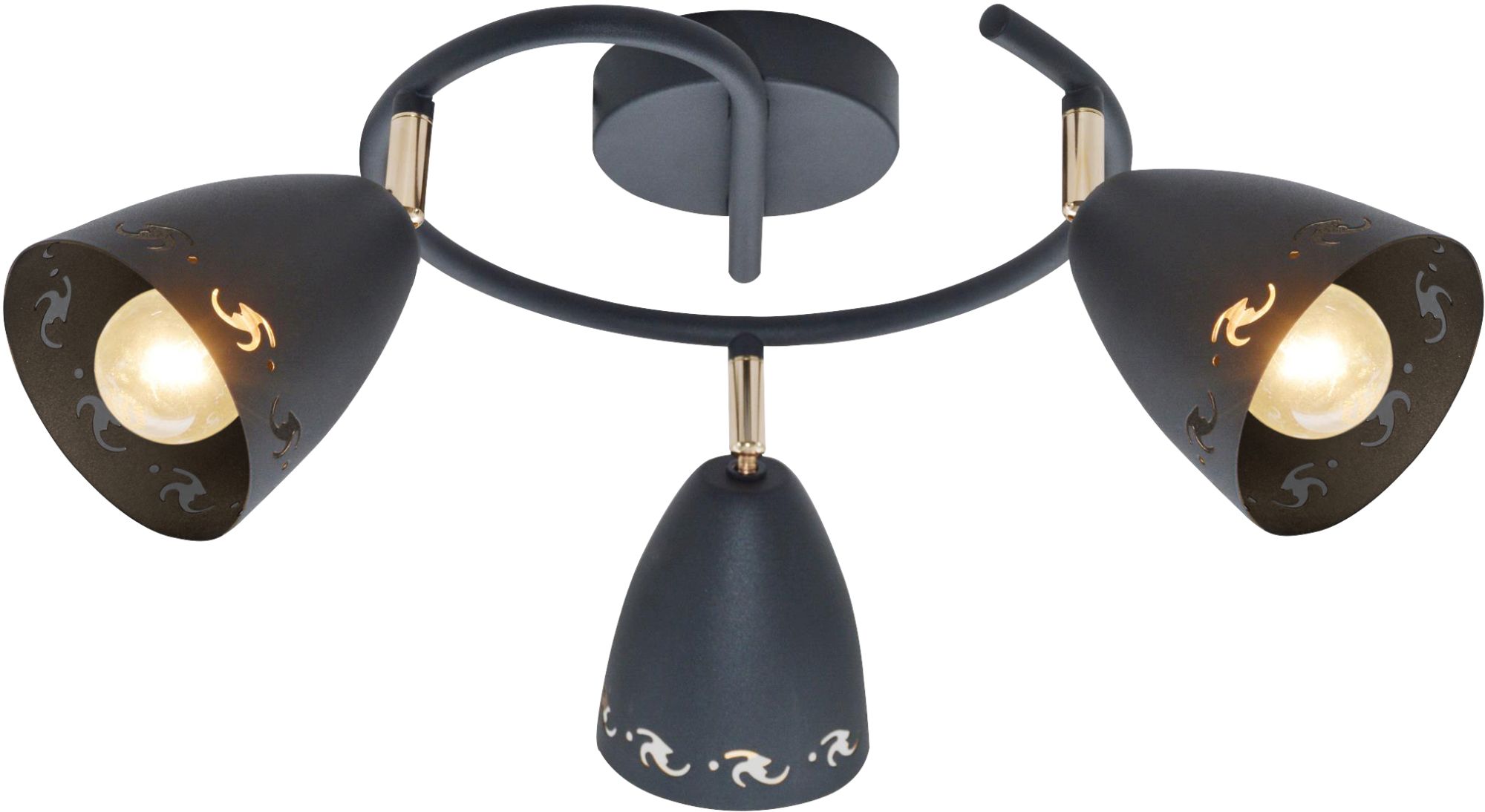 Candellux Coty lampada da soffitto 3x40 W nero 98-67180