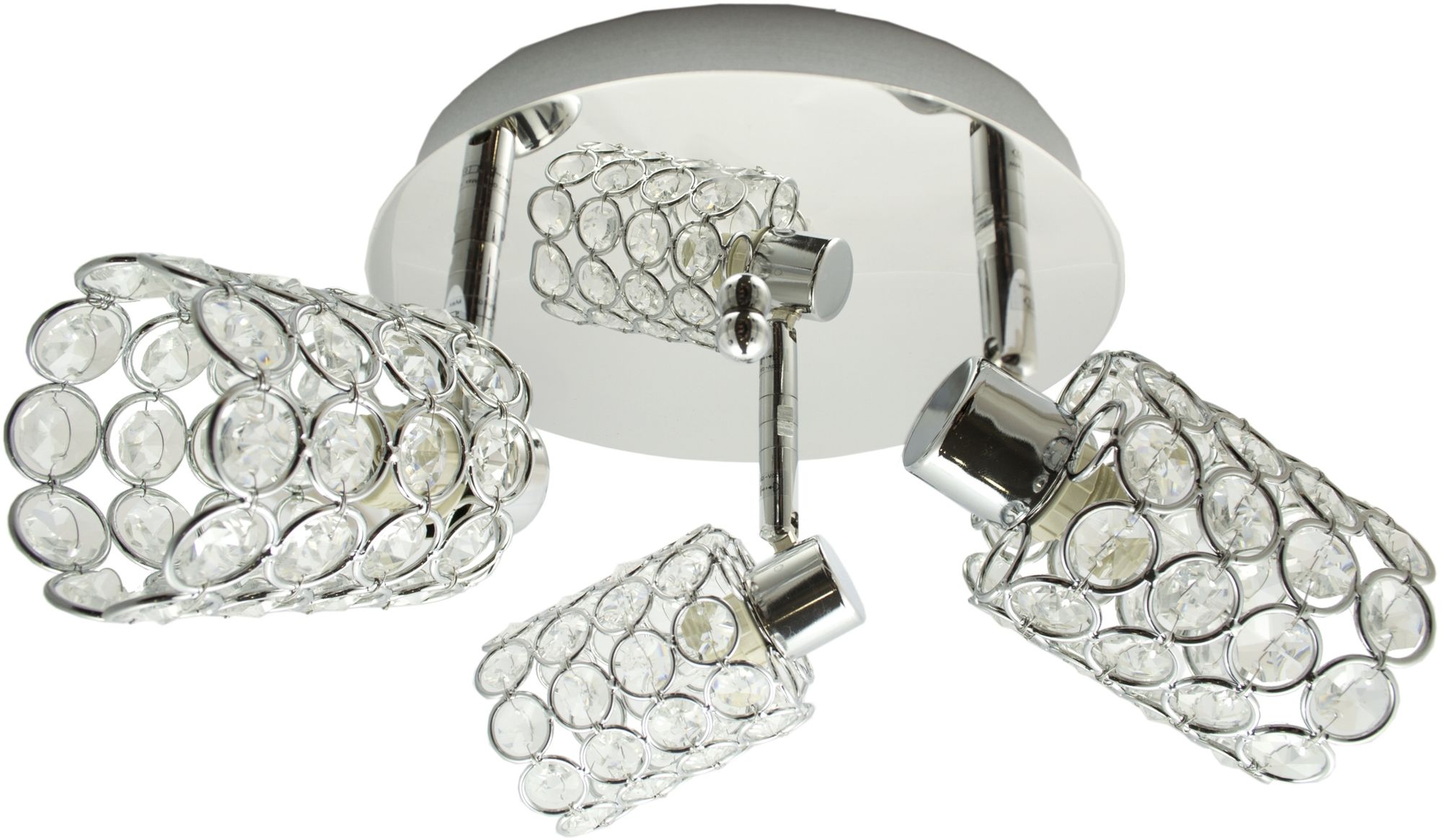 Candellux York lampada da soffitto 3x40 W cromo-cristallo 98-00125