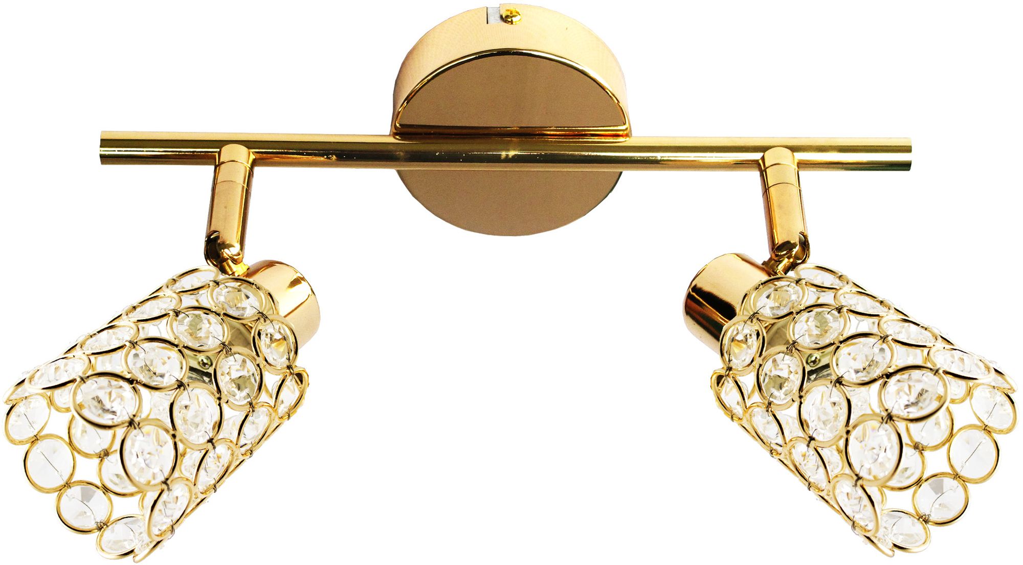 Candellux York lampada da soffitto 2x40 W ottone-cristallo 92-70104