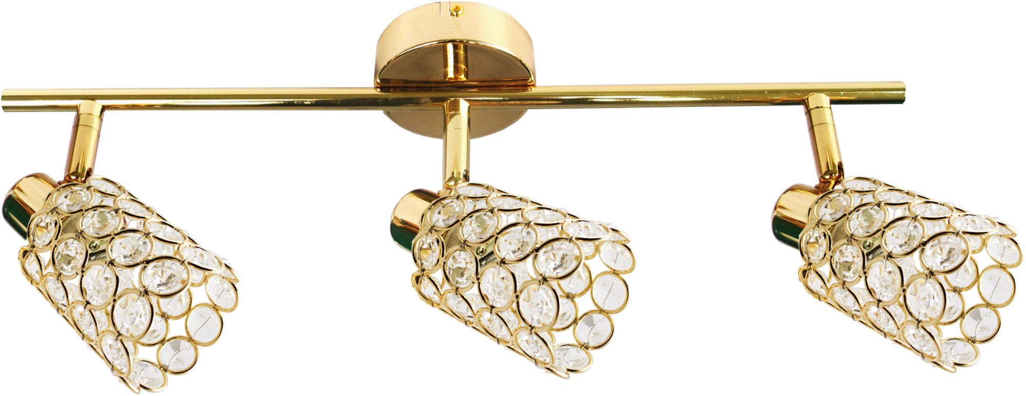 Candellux York lampada da soffitto 3x40 W ottone-cristallo 93-70111
