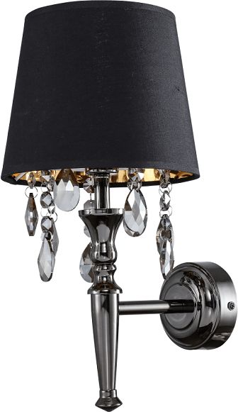 Light Prestige Vigo lampada da parete 1x40 W nero-cromo LP-0412/1WBK