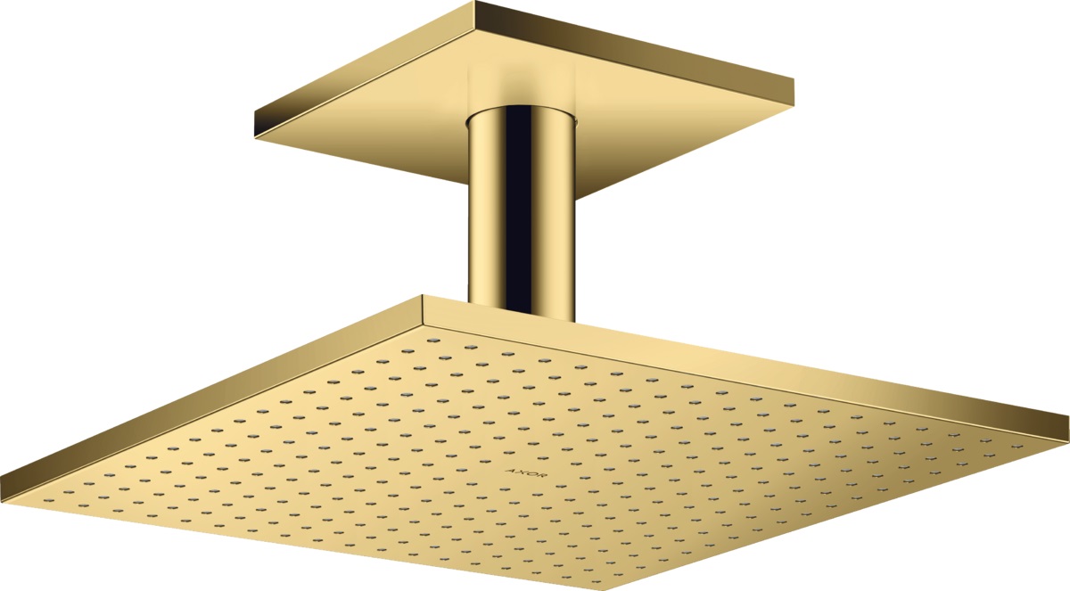 Axor ShowerSolutions soffione doccia con braccio 30x30 cm quadrata oro 35320990