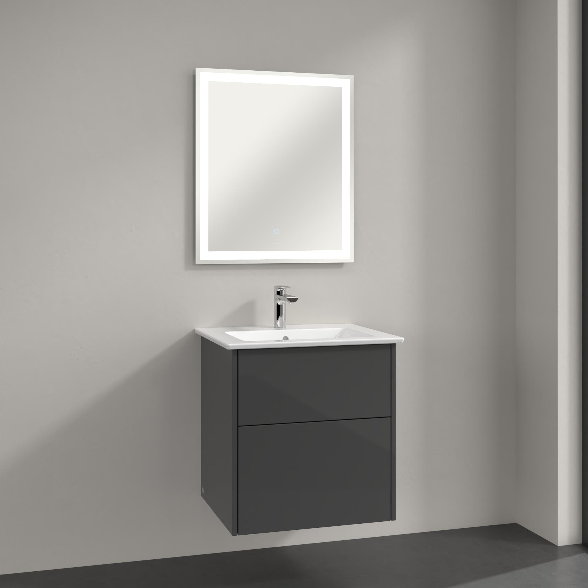 Villeroy & Boch Finero lavabo con armadietto e specchio 60 cm grigio S00300FPR1