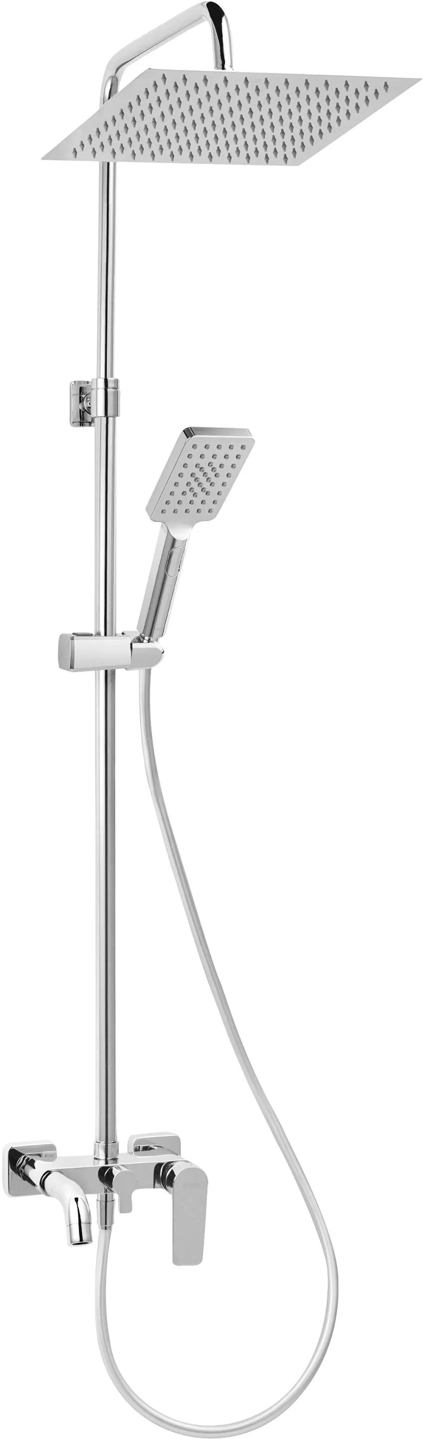 Ferro Algeo Square set doccia a parete con soffione cromo NP80-BAQ13U