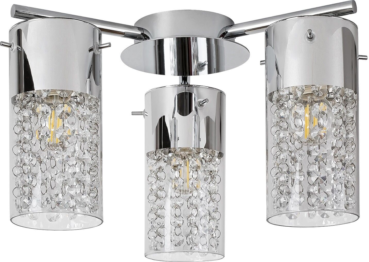Rabalux Niagara lampada da soffitto 3x40 W cromo-trasparente 2195