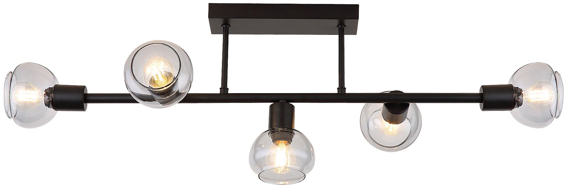 Rabalux Sullivan lampada da soffitto 5x40 W nero-fumé 3296