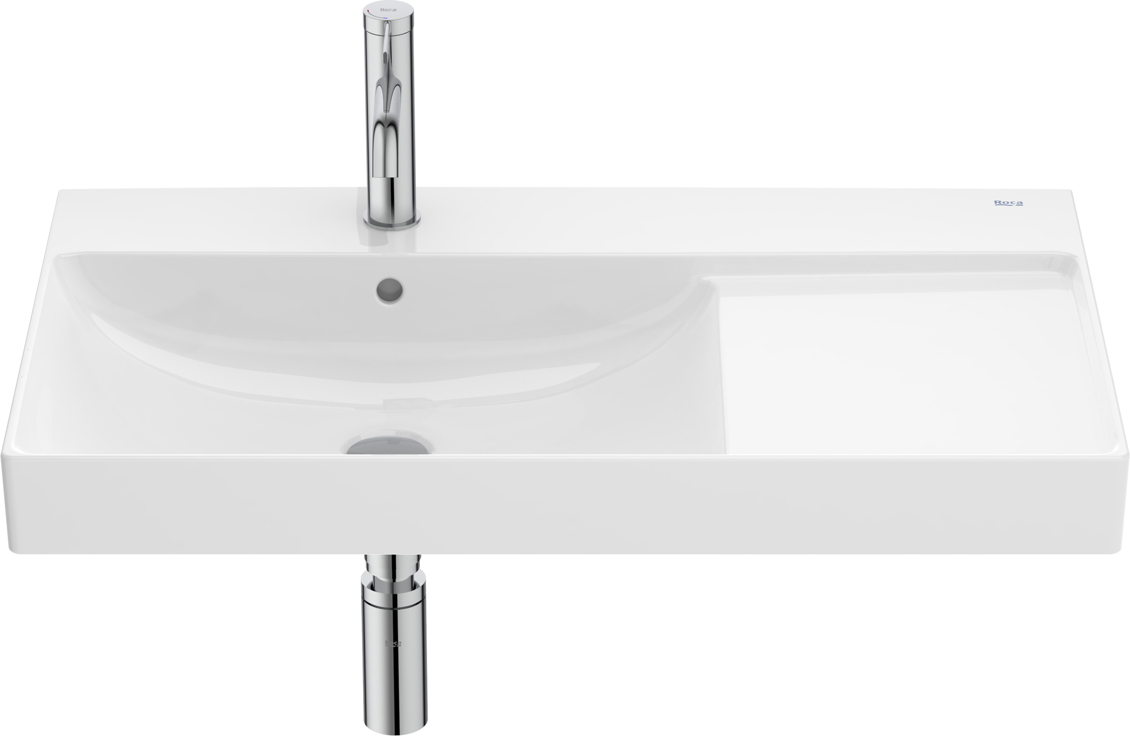 Roca Ona lavabo 80x46 cm rettangolare a parete bianco A327689S00