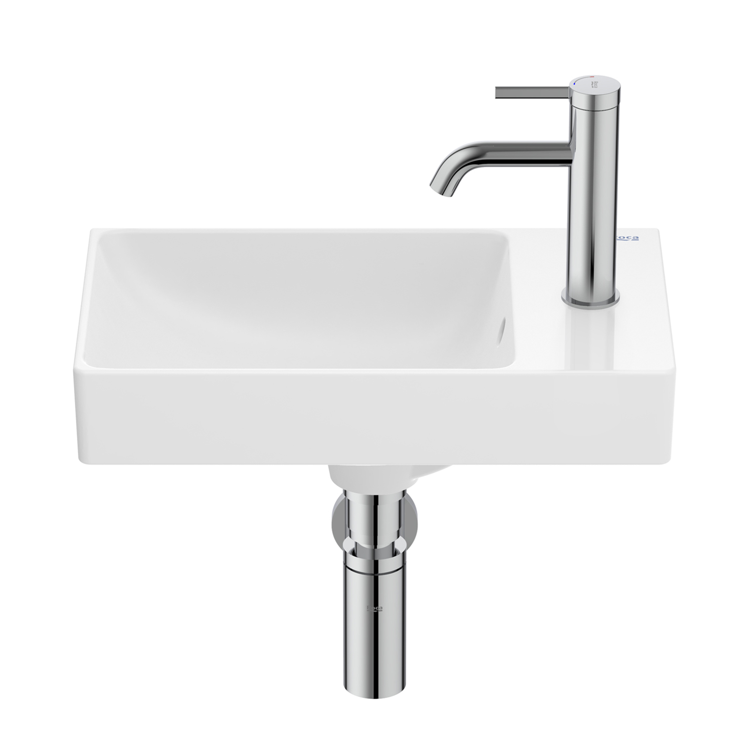 Roca Ona lavabo 45x26 cm rettangolare a parete bianco A327681S00