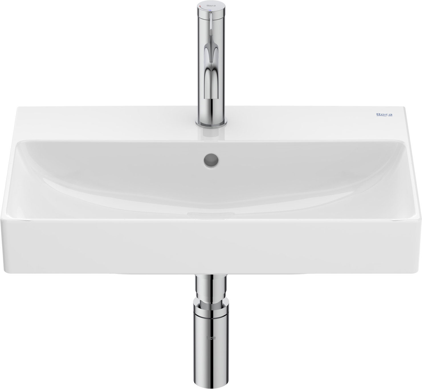 Roca Ona lavabo 55x36 cm rettangolare a parete bianco A327683S00