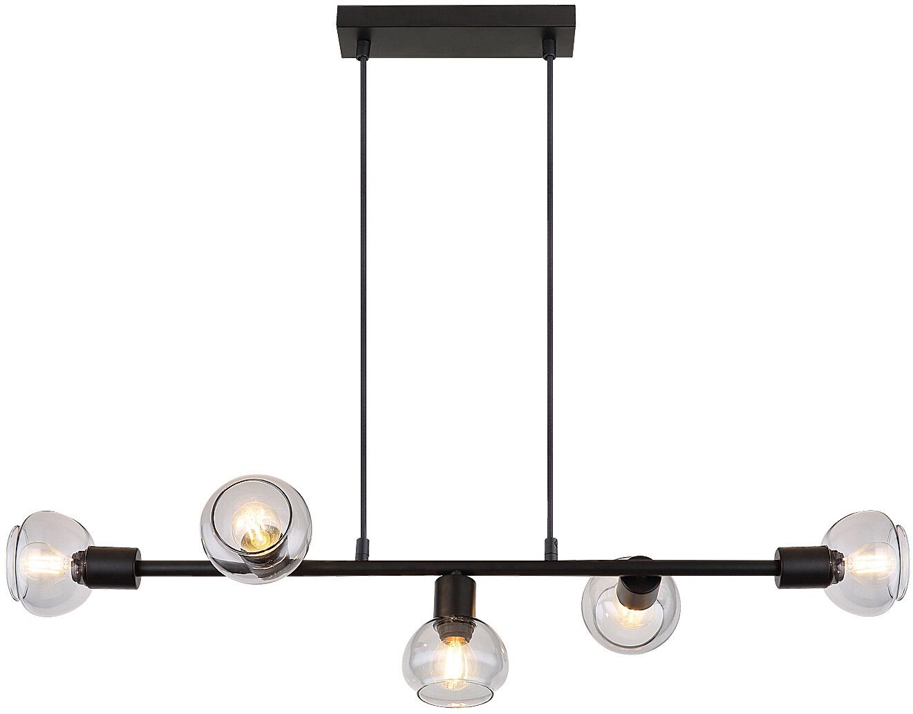 Rabalux Sullivan lampada sospesa 5x40 W nero-fumé 3297