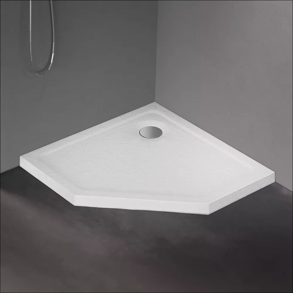 New Trendy Mild Stone piatto doccia pentagonale 90x90 cm nero B-0582