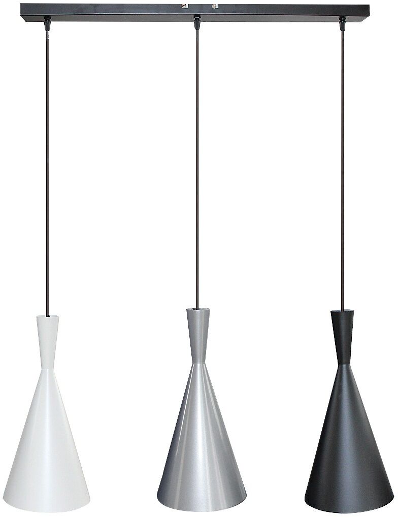 Rabalux Trincola lampada sospesa 3x40 W bianco-nero-argento 5312