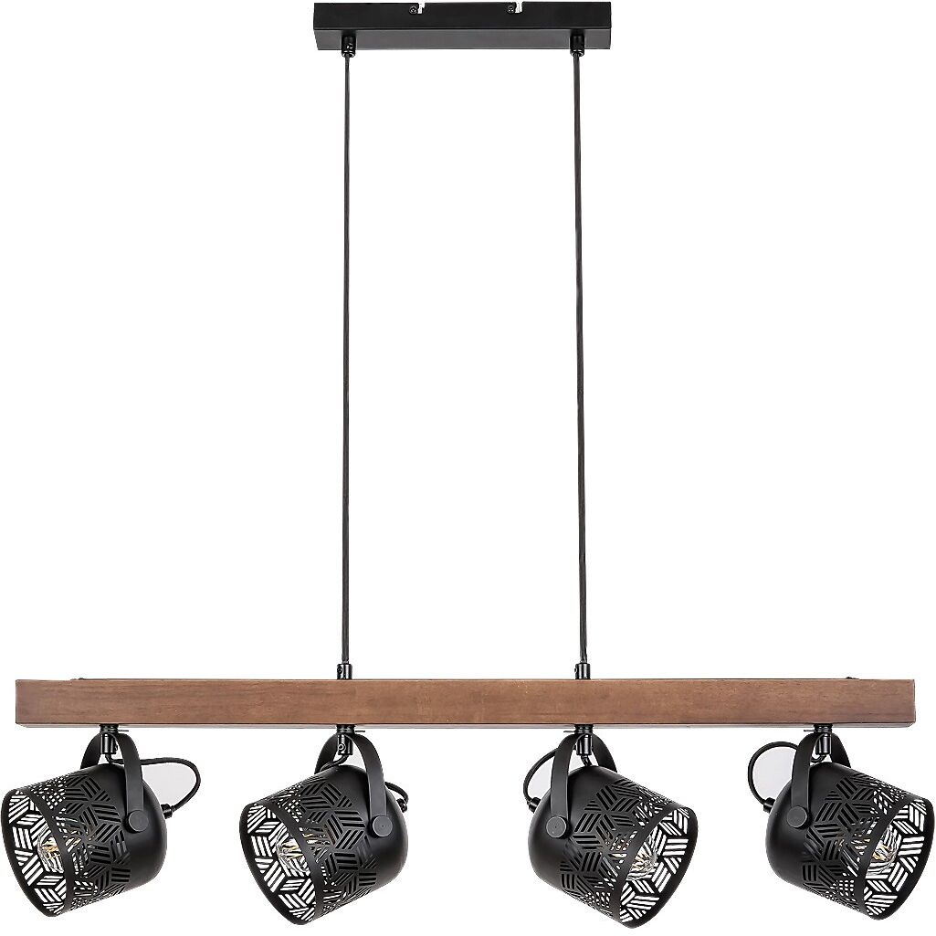Rabalux Rotem lampada sospesa 4x40 W nero-legno 3300