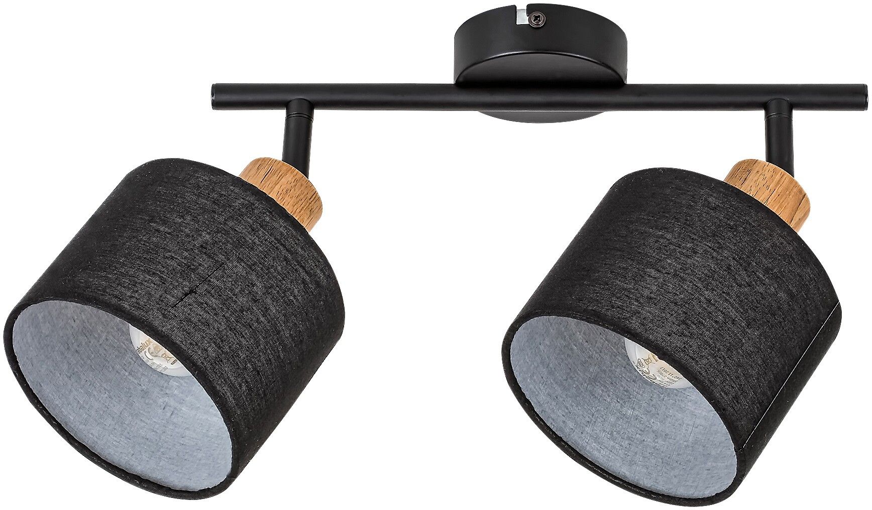 Rabalux Miguel lampada da soffitto 2x40 W nero-legno 3245