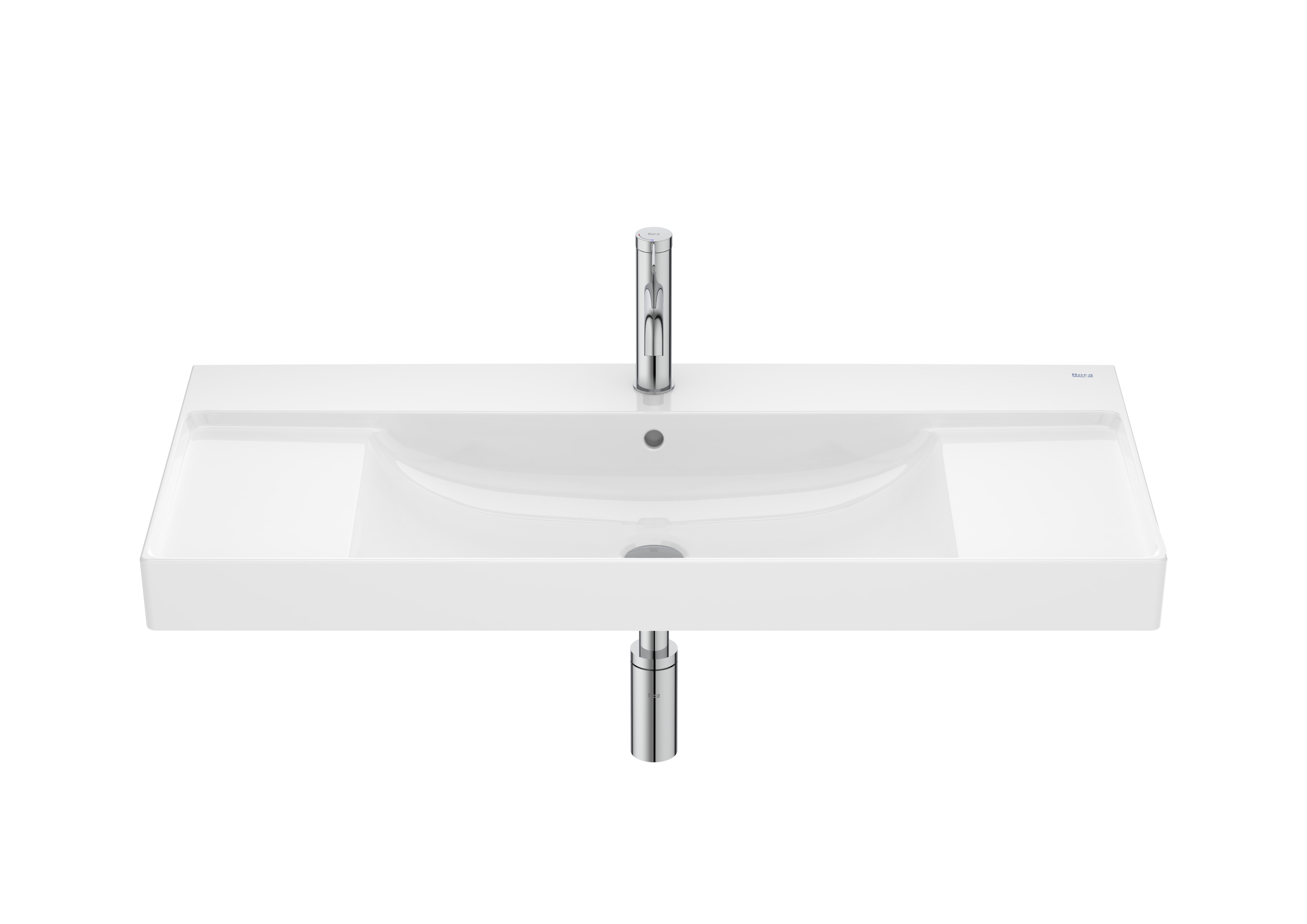 Roca Ona lavabo 100x46 cm rettangolare a parete bianco A32768A000