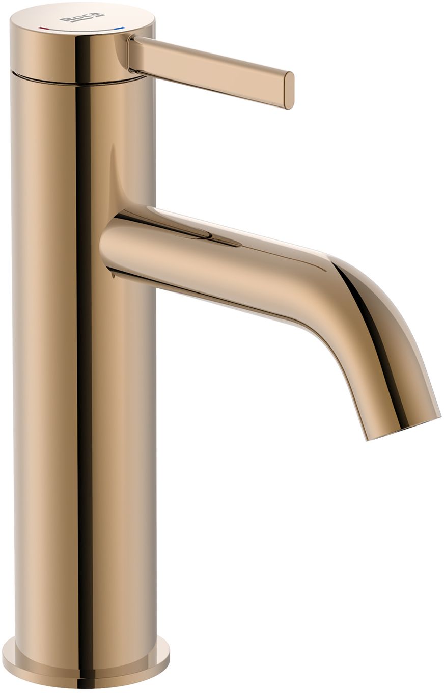 Roca Ona rubinetto per lavabo verticale oro A5A3A9ERG0