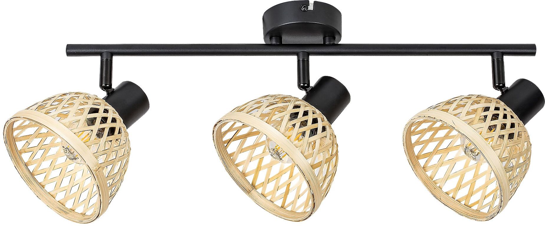 Rabalux Rattan lampada da soffitto 3x15 W nero-beige 3135