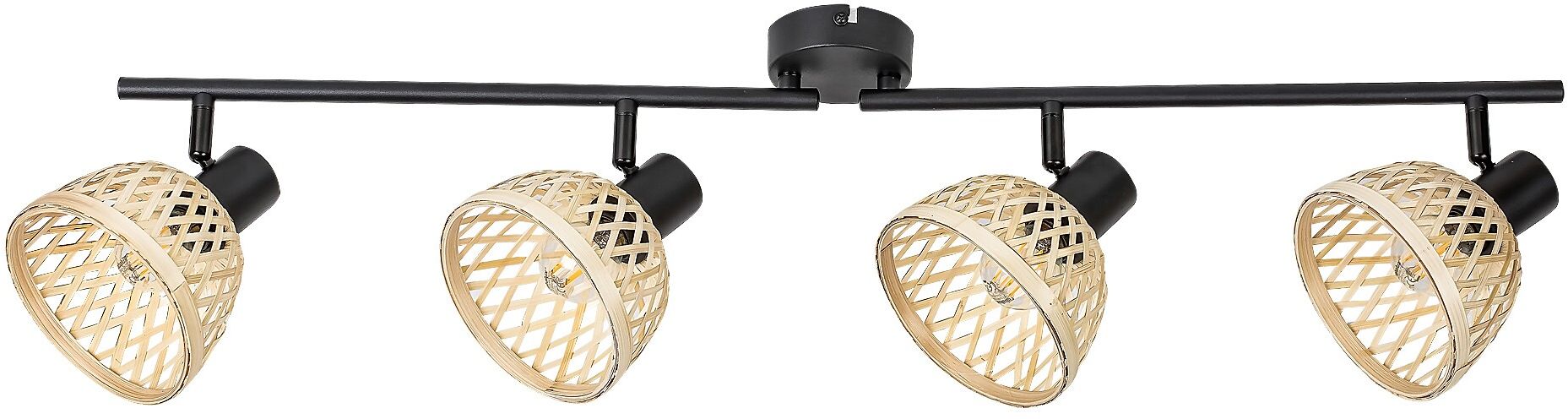 Rabalux Rattan lampada da soffitto 4x15 W nero-beige 3136