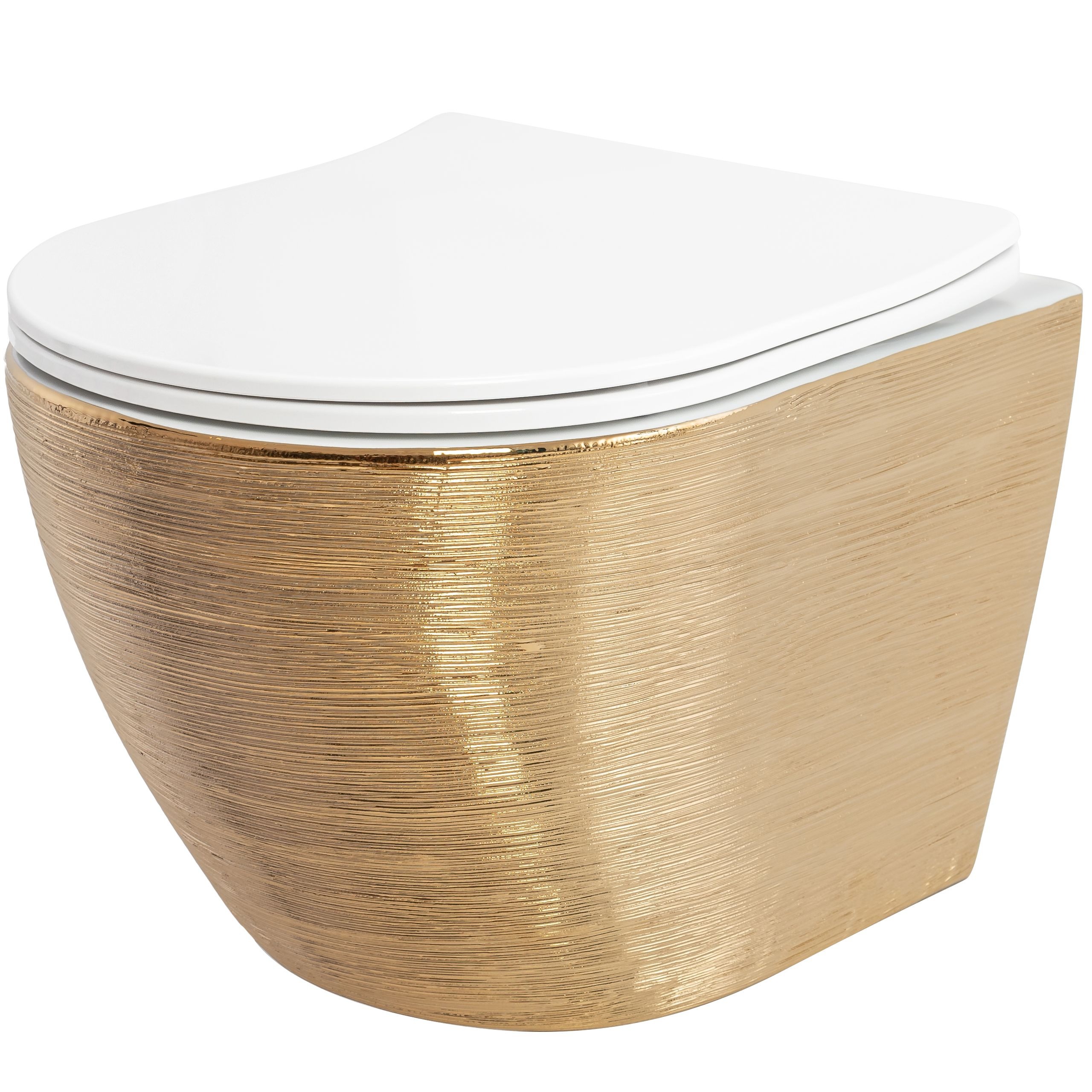 Rea Carlo set vaso wc con copriwater sospeso senza brida REA-C6942