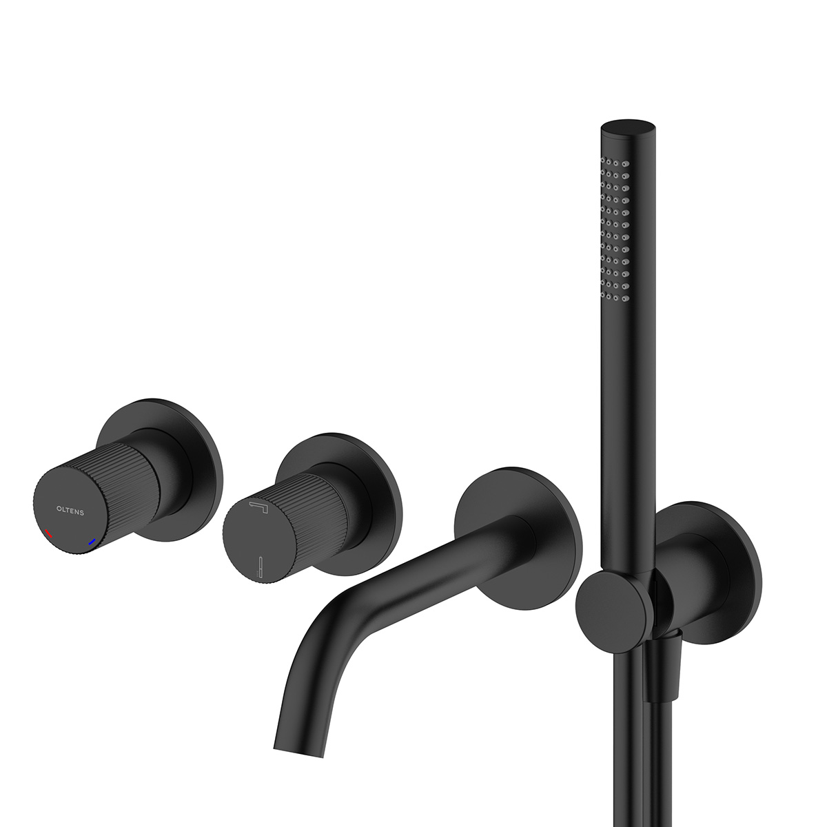 Oltens Hamnes rubinetto per vasca e doccia da incasso nero opaco 34107300