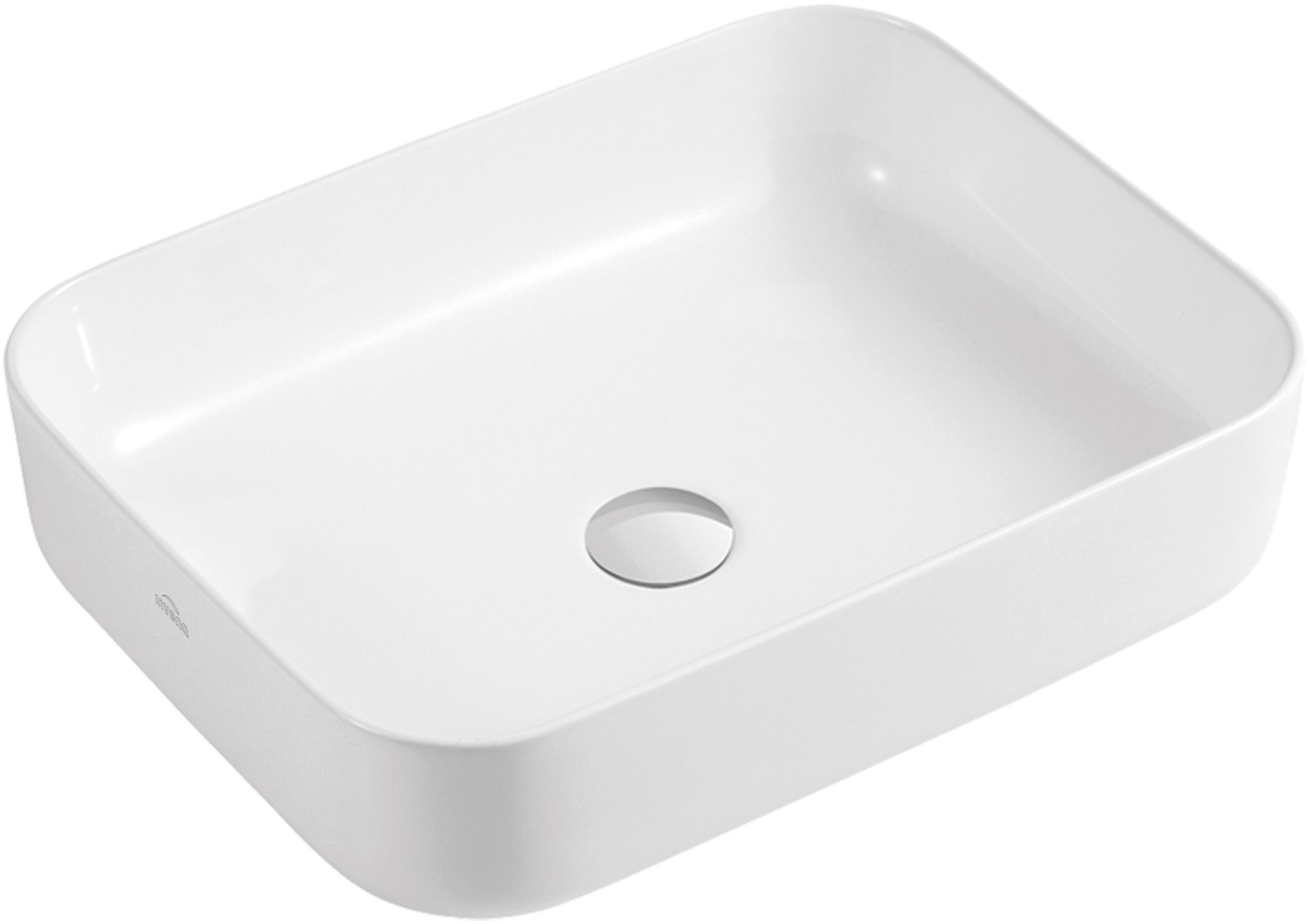 Invena Florina lavabo 51x40 cm rettangolare da appoggio bianco CE-40-001