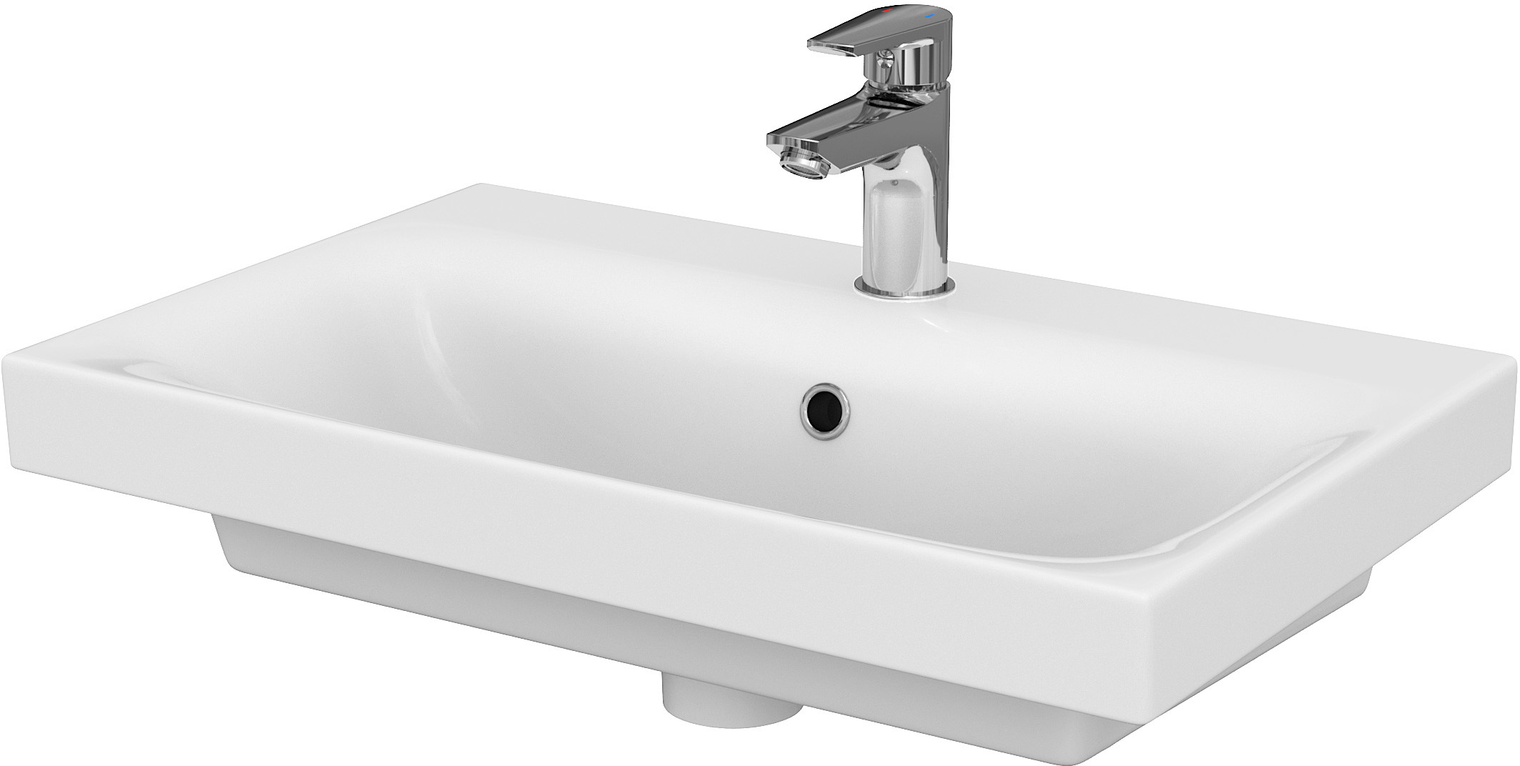 Cersanit Moduo lavabo 60x38 cm rettangolare da mobile bianco K116-010-ECO