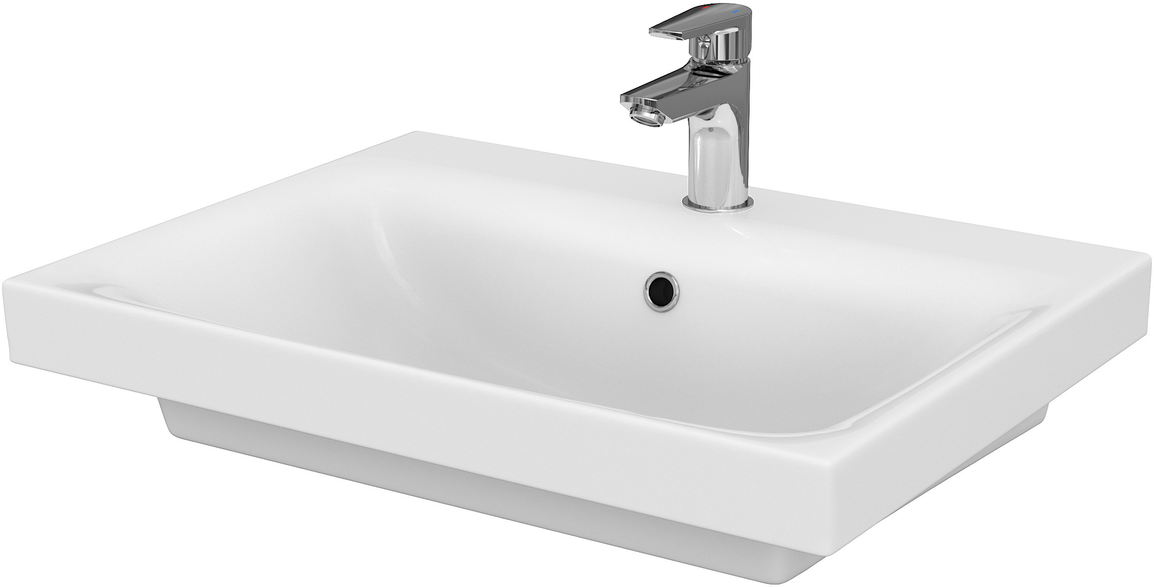 Cersanit Moduo lavabo 60x45 cm rettangolare da mobile bianco K116-011-ECO