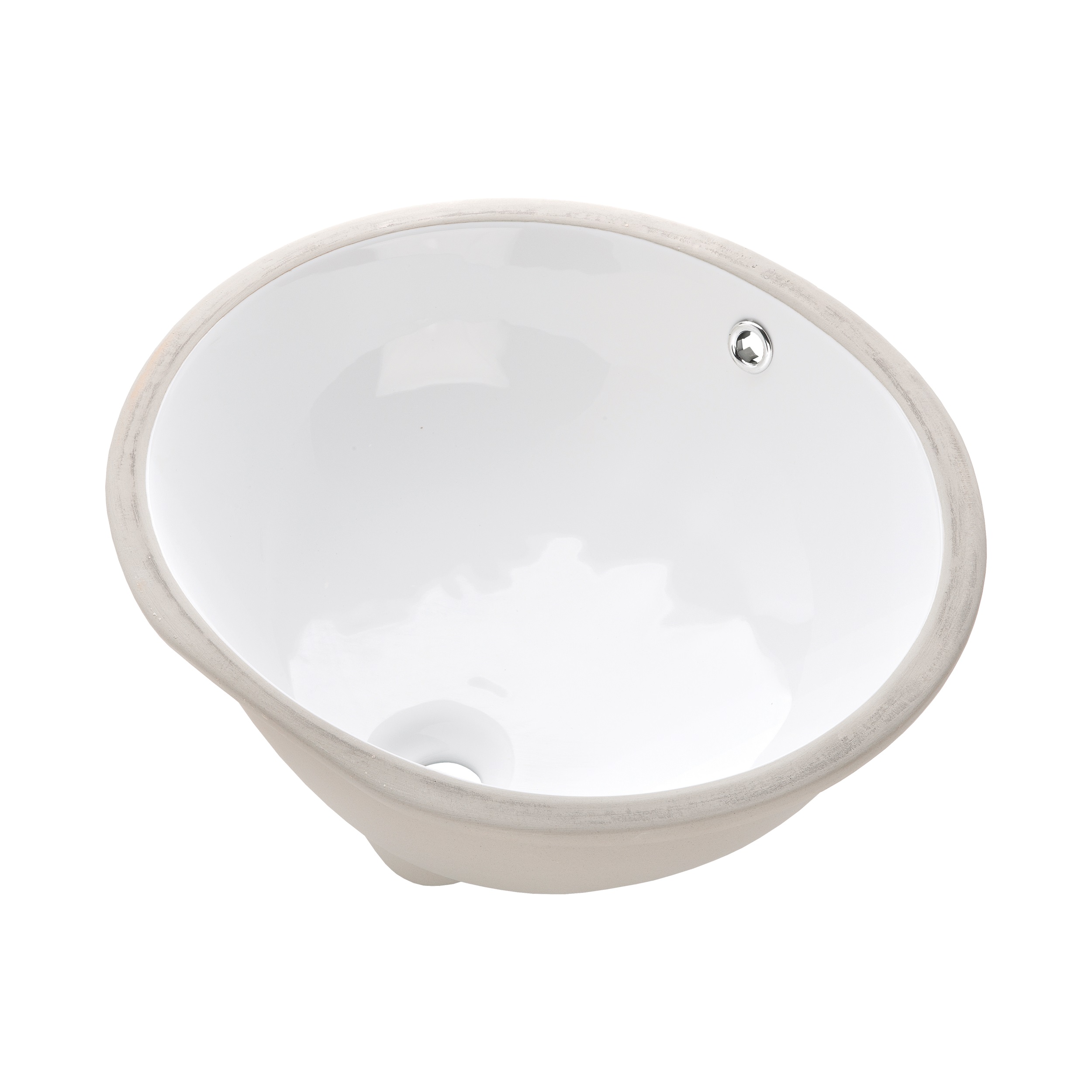 Invena Mykonos lavabo 49x40 cm ovale sottopiano bianco CE-50-001