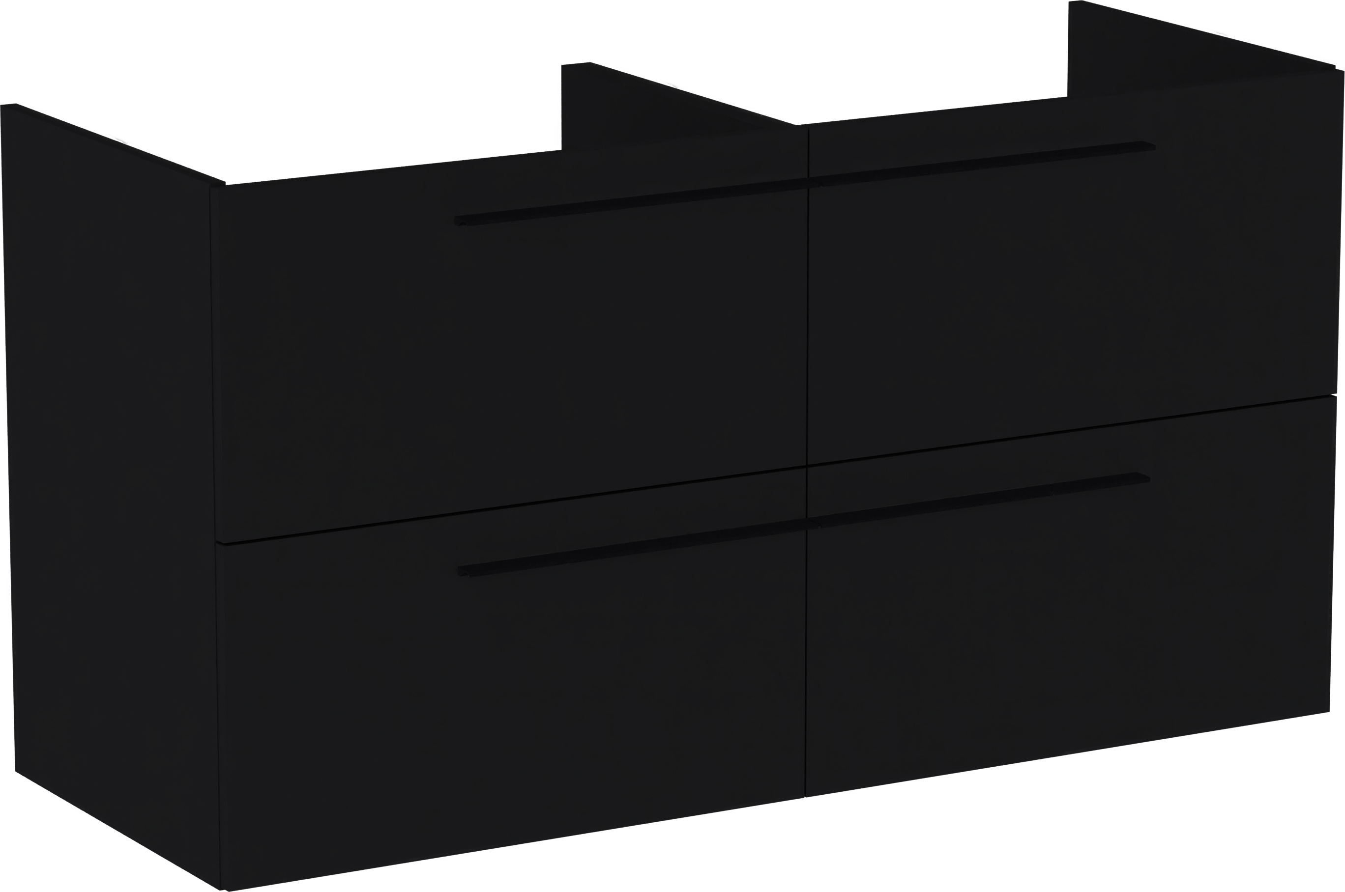 Roca Ella armadietto 118.5x44.6x63.5 cm sottolavabo sospeso nero A857772532