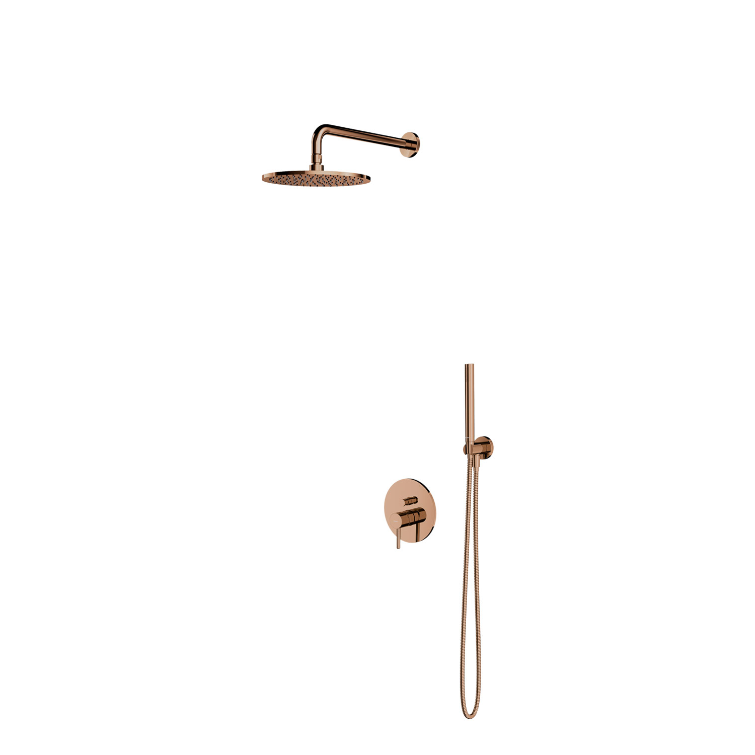 Omnires Y set doccia da incasso con soffione rame SYSY35CP